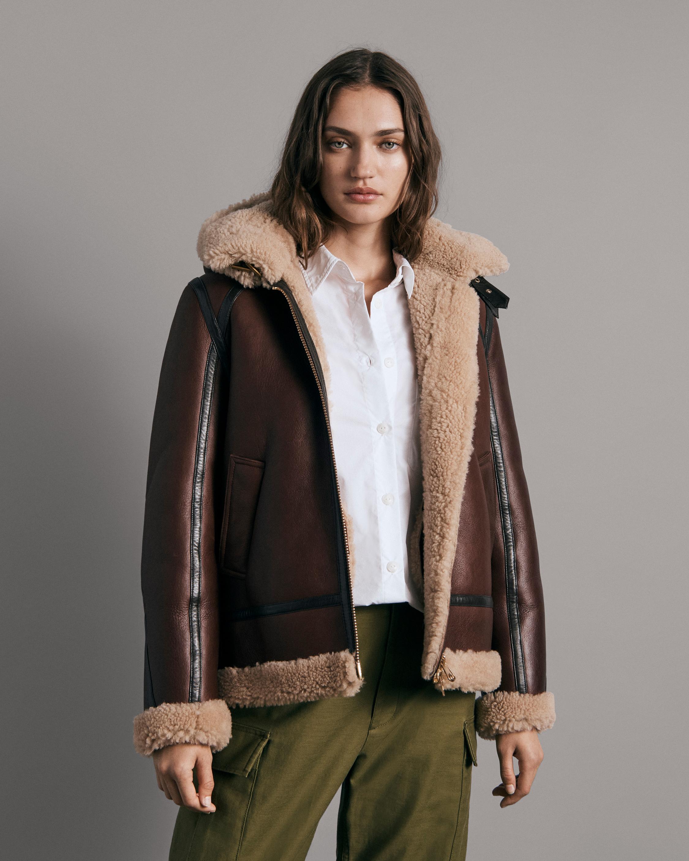 Stella Shearling Jacket - Brown | rag & bone