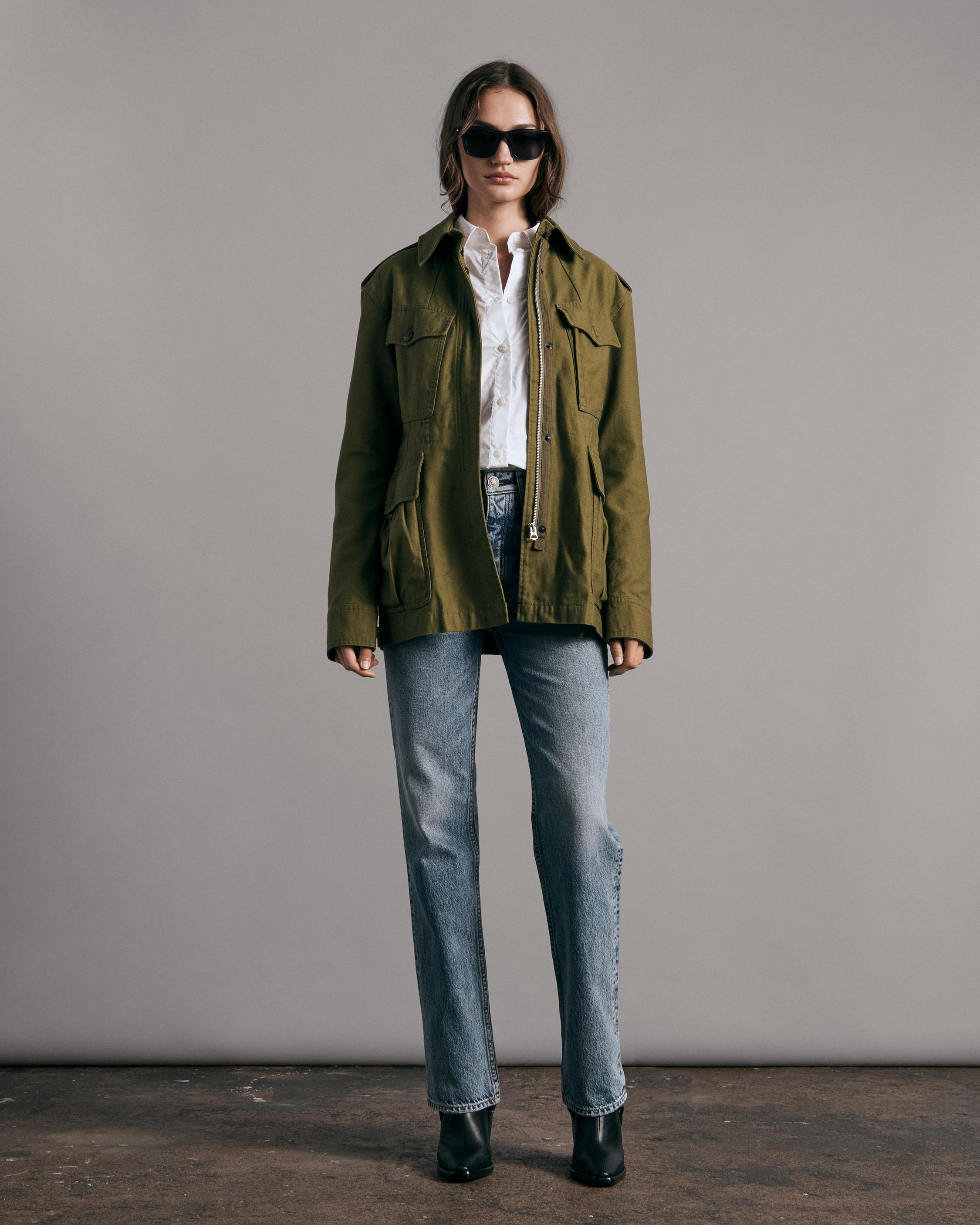 Lorenz Cotton Military Jacket Army Green rag bone