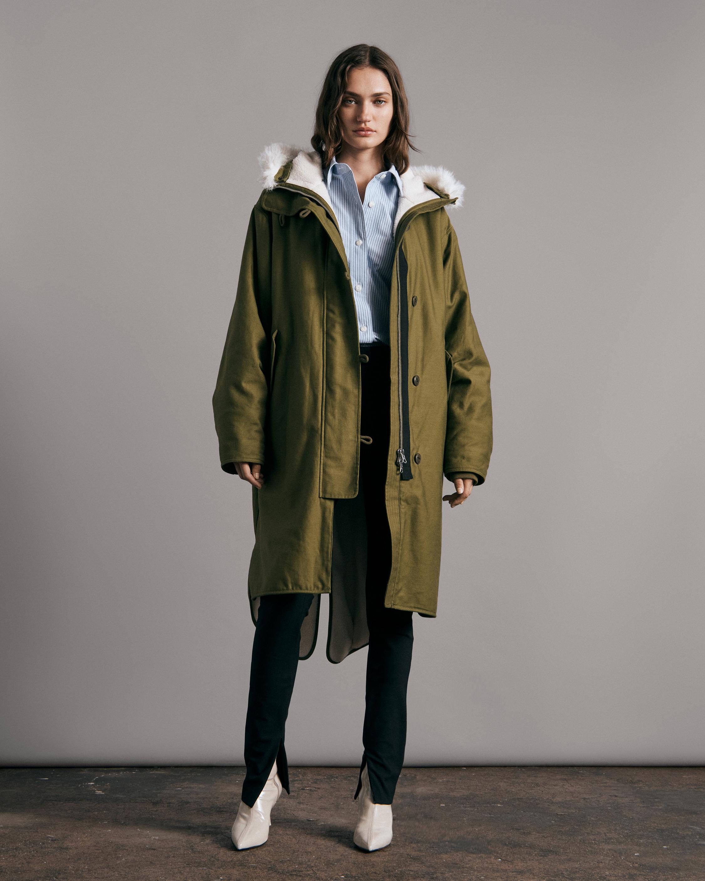 Rae Cotton Parka - Army Green | rag & bone