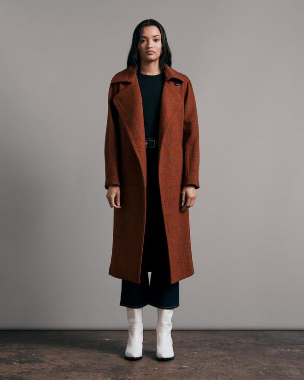 Amber Tweed Trench image number 1
