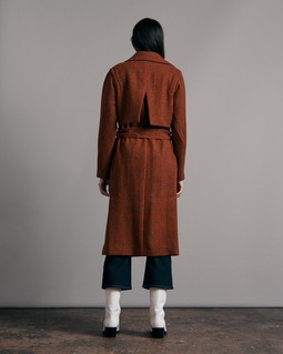 Amber Tweed Trench image number 4