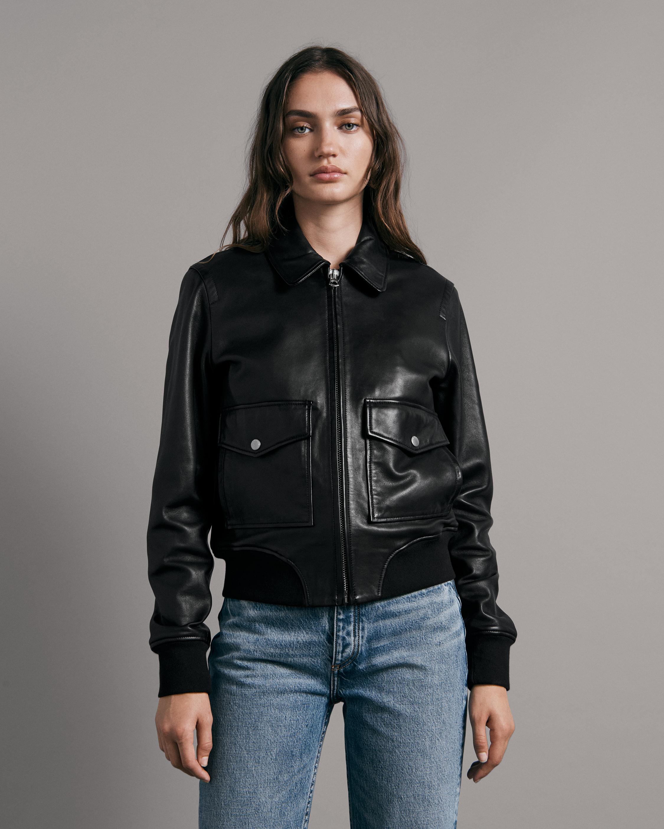 Andrea Leather Jacket - Black | rag & bone