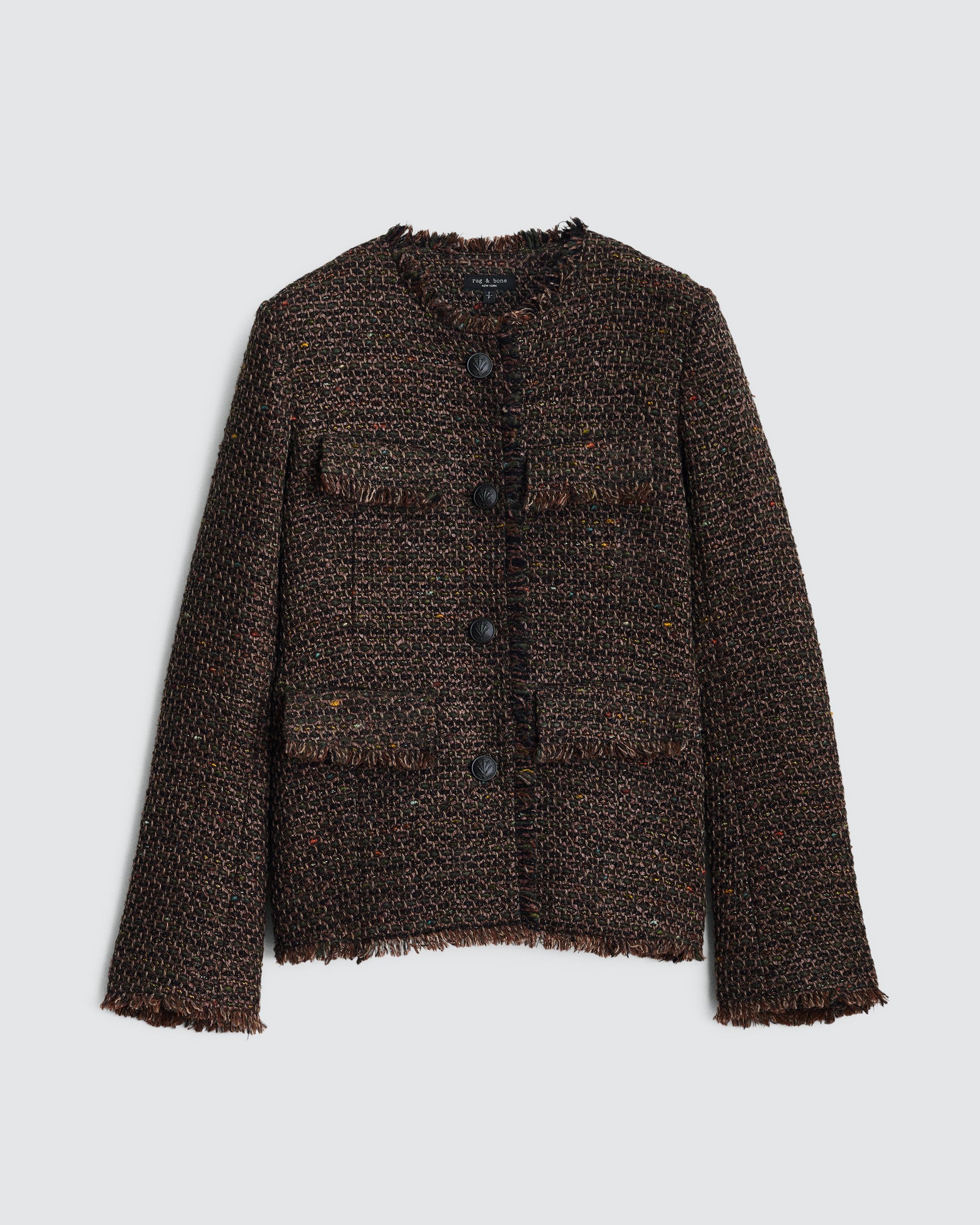 Ezra Tweed Blazer Brown rag bone