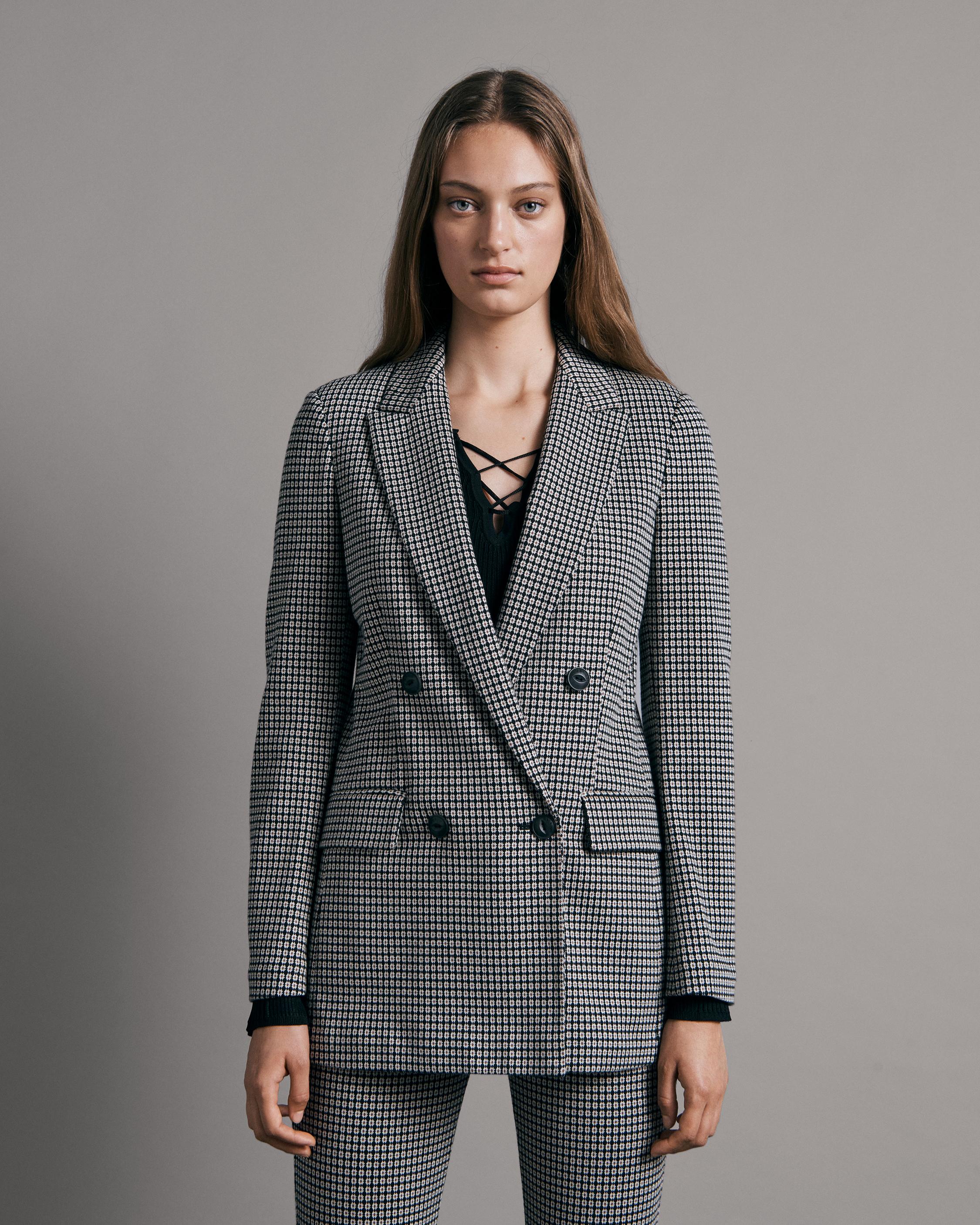 Buy the Andie Geo Cotton Blazer | rag & bone