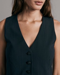 Vanessa Wool Stripe Vest image number 6