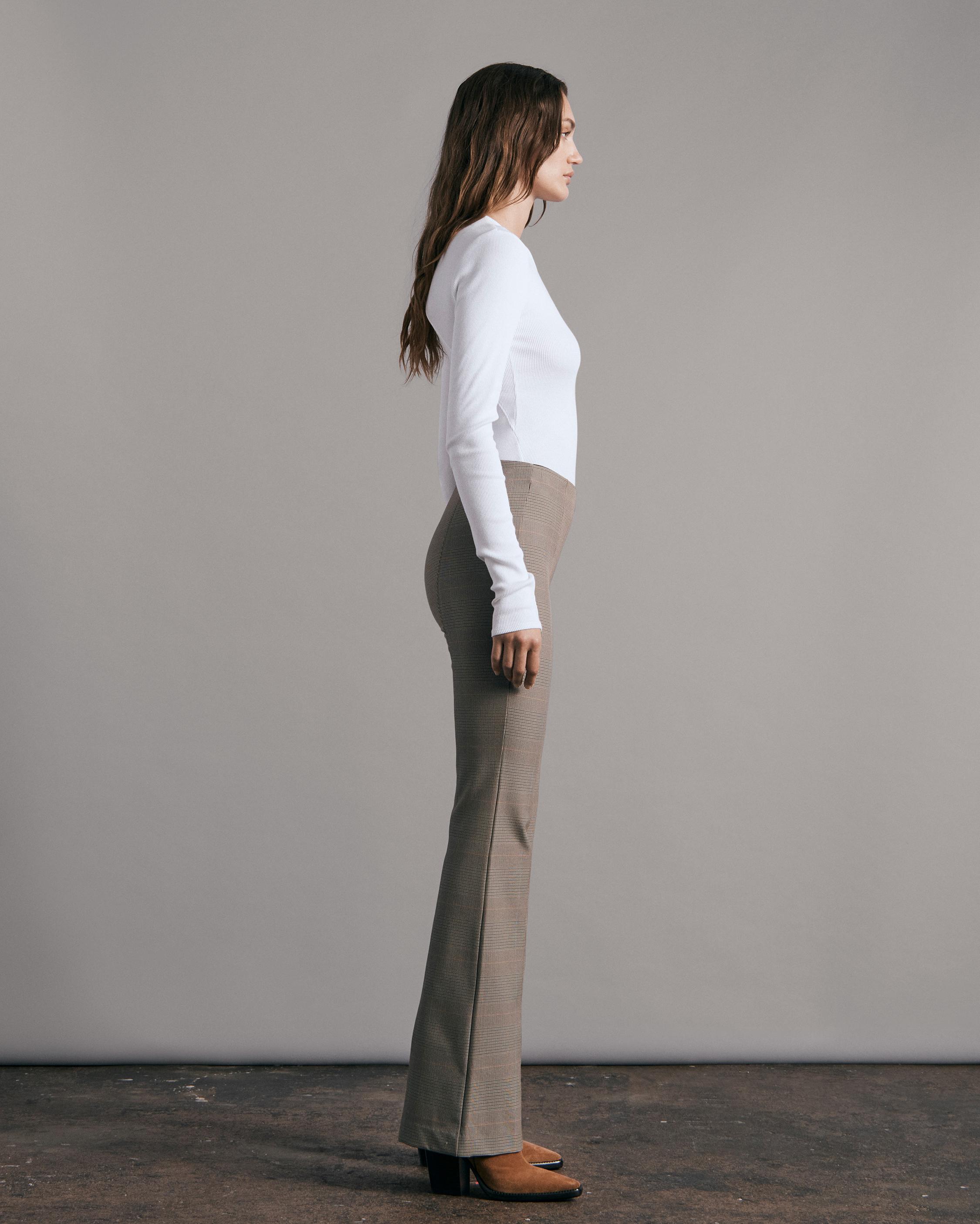 The Perfect Pant, Hi-Rise Flare in Houndstooth Jacquard