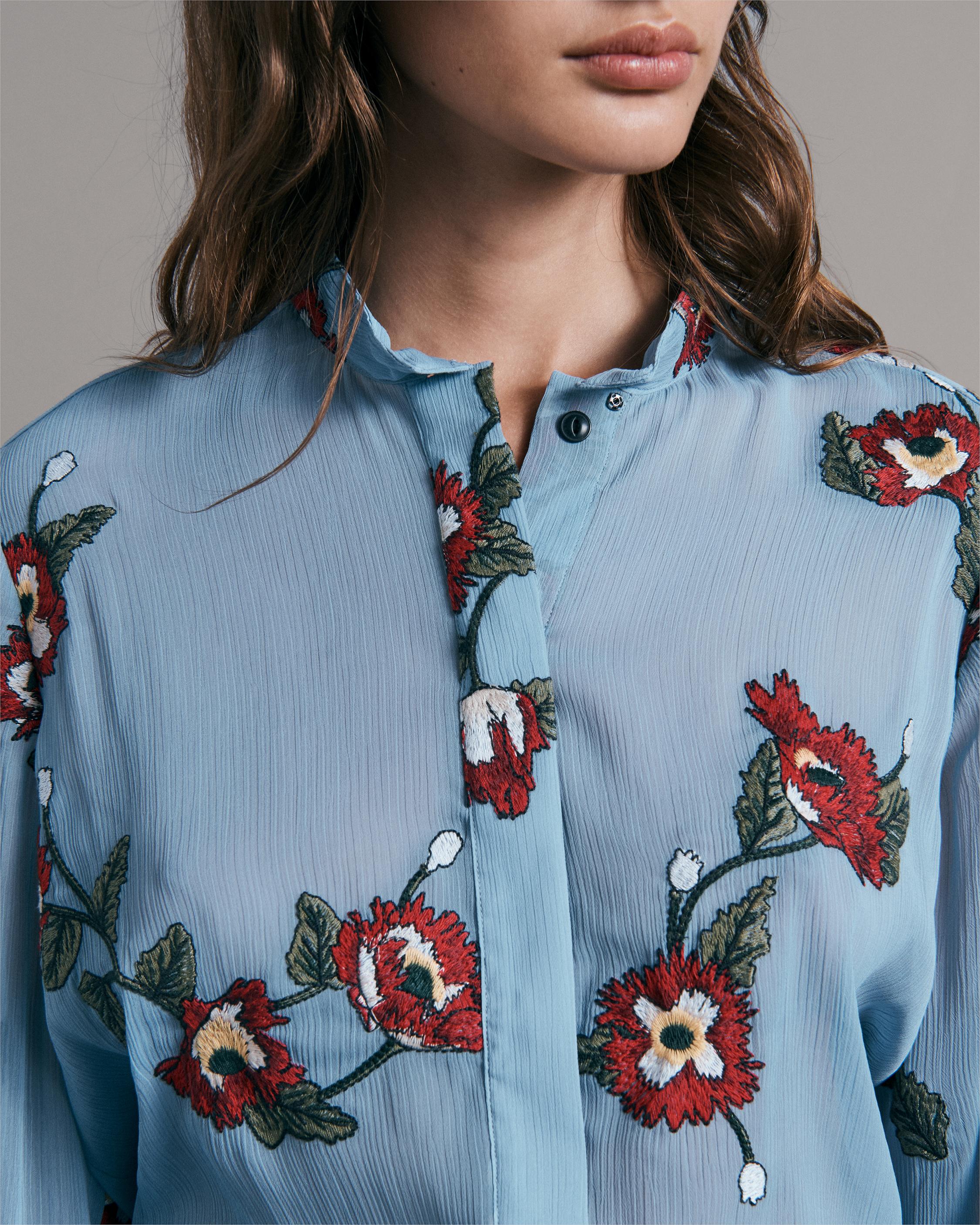 Buy the Stevie Floral Embroidery Button Down Shirt rag & bone