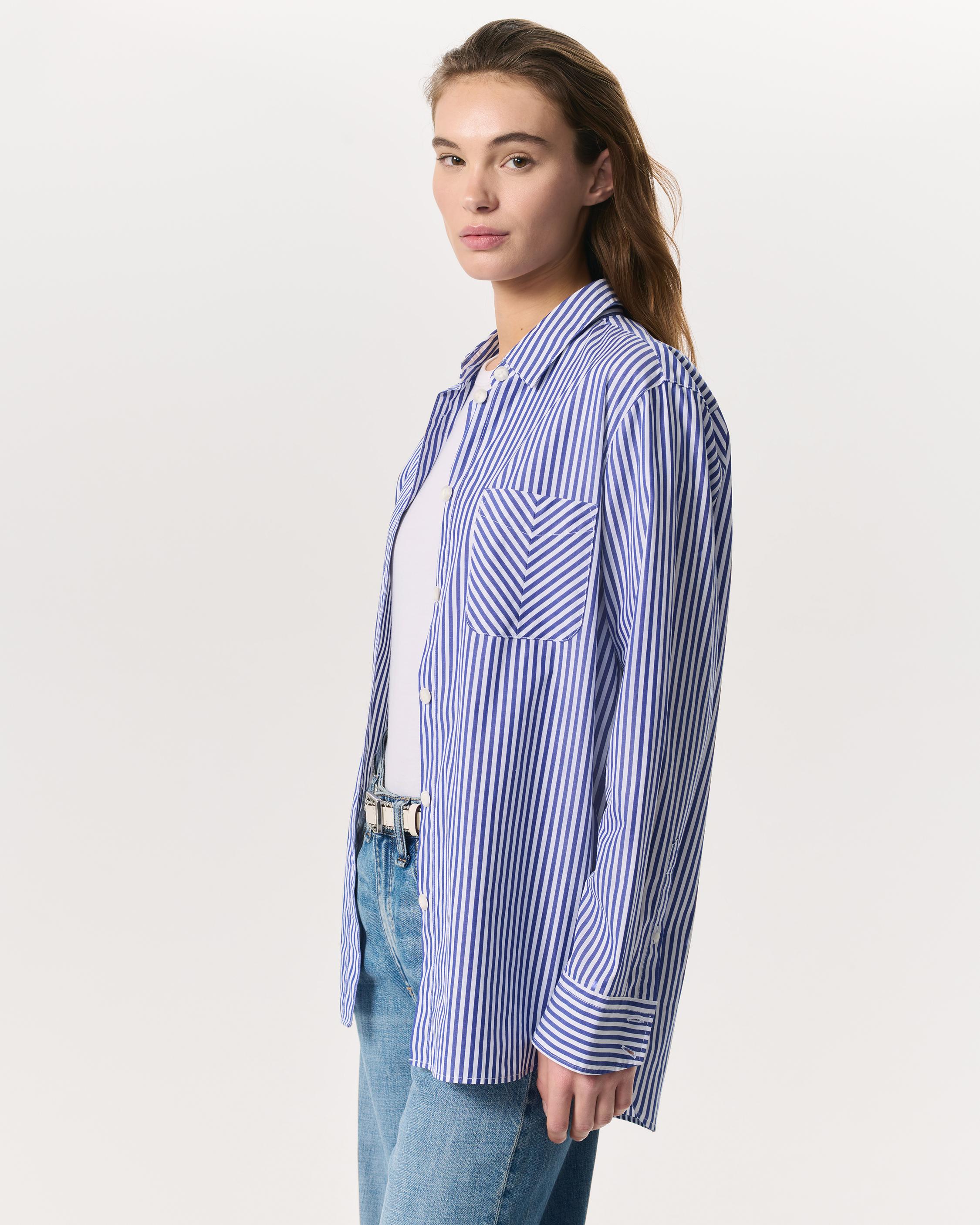 Maxine Cotton Poplin Stripe Shirt | rag & bone