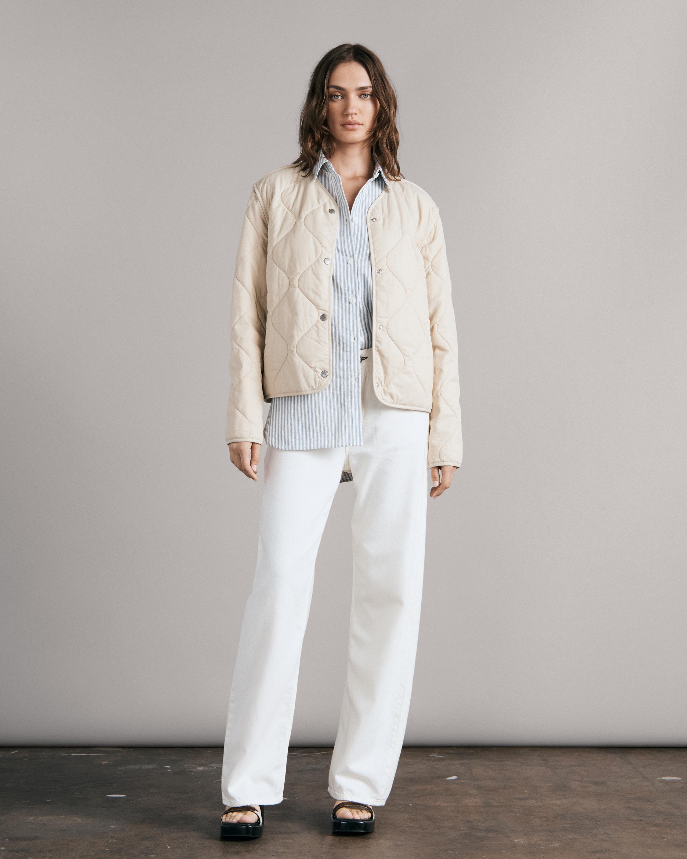 【関税込み】rag & bone オフホワイト Remi ライナージャケット Remi Cotton Liner - White Cream | rag & bone
