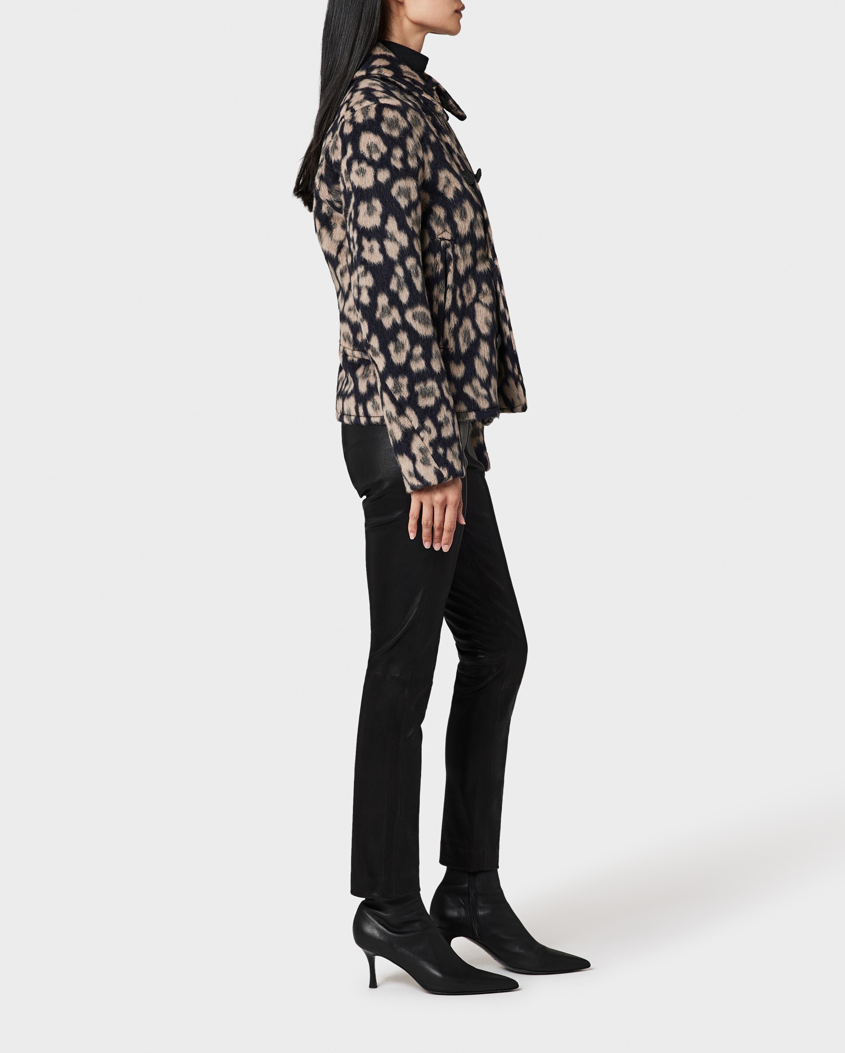 Leopard on sale print peacoat