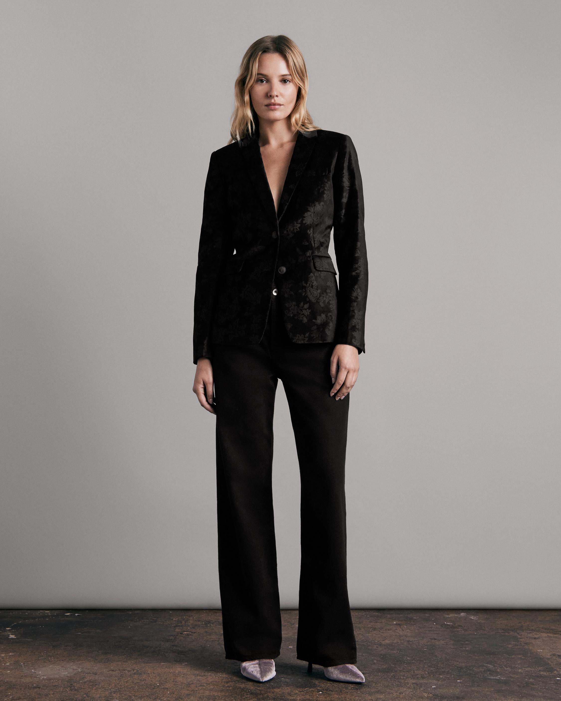 Black velvet hotsell blazer women