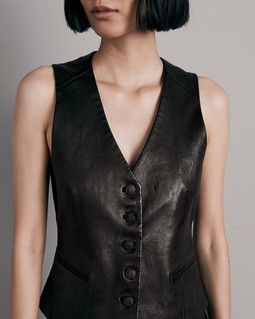 Vanessa Leather Vest image number 6