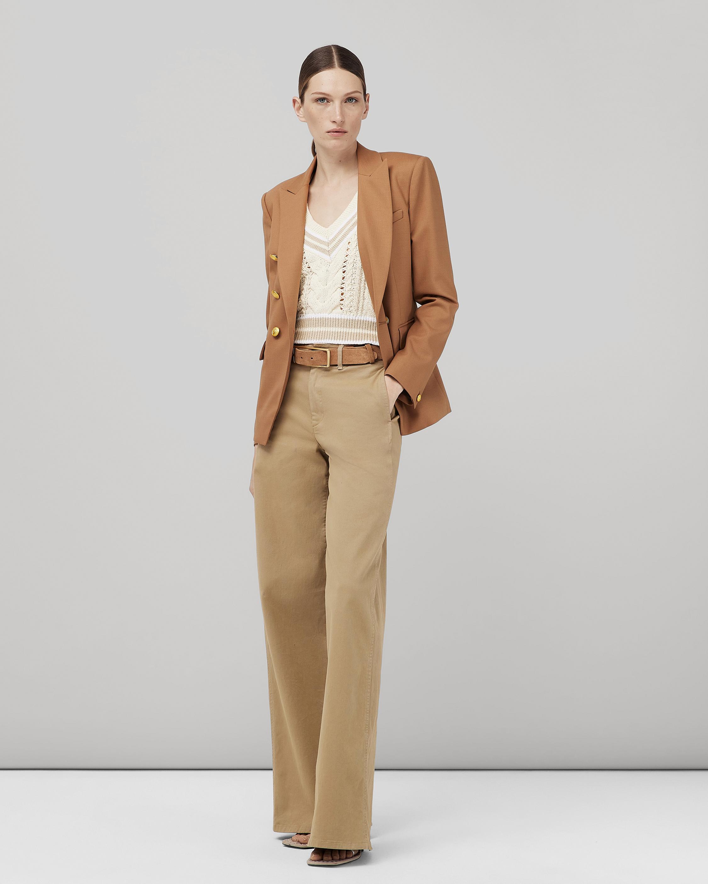 Golden Button Wool Twill Blazer - Women - Ready-to-Wear