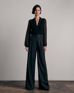 Shelly Wide Leg Twill Pant image number 1