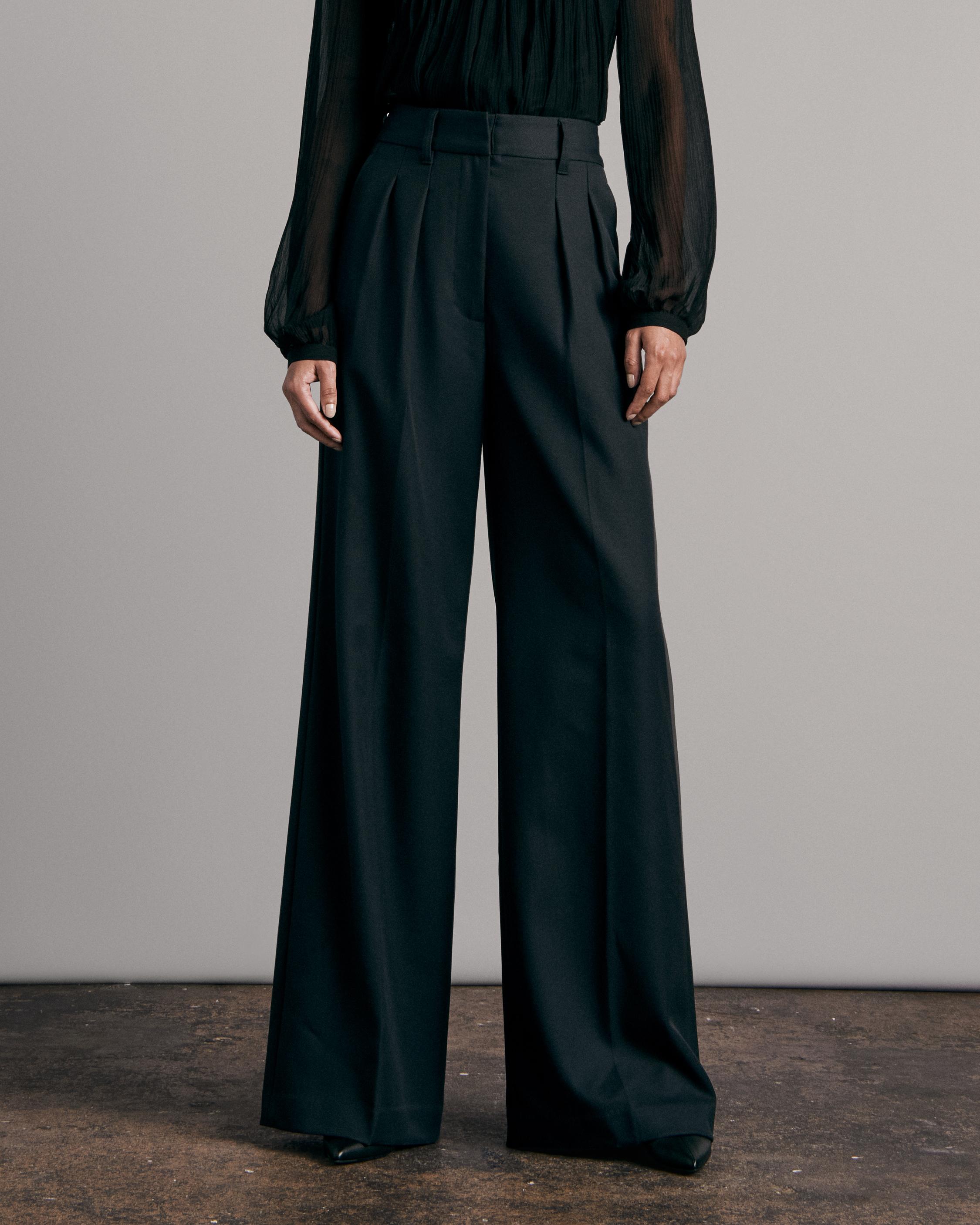 Shelly Wide Leg Twill Pant - Salute