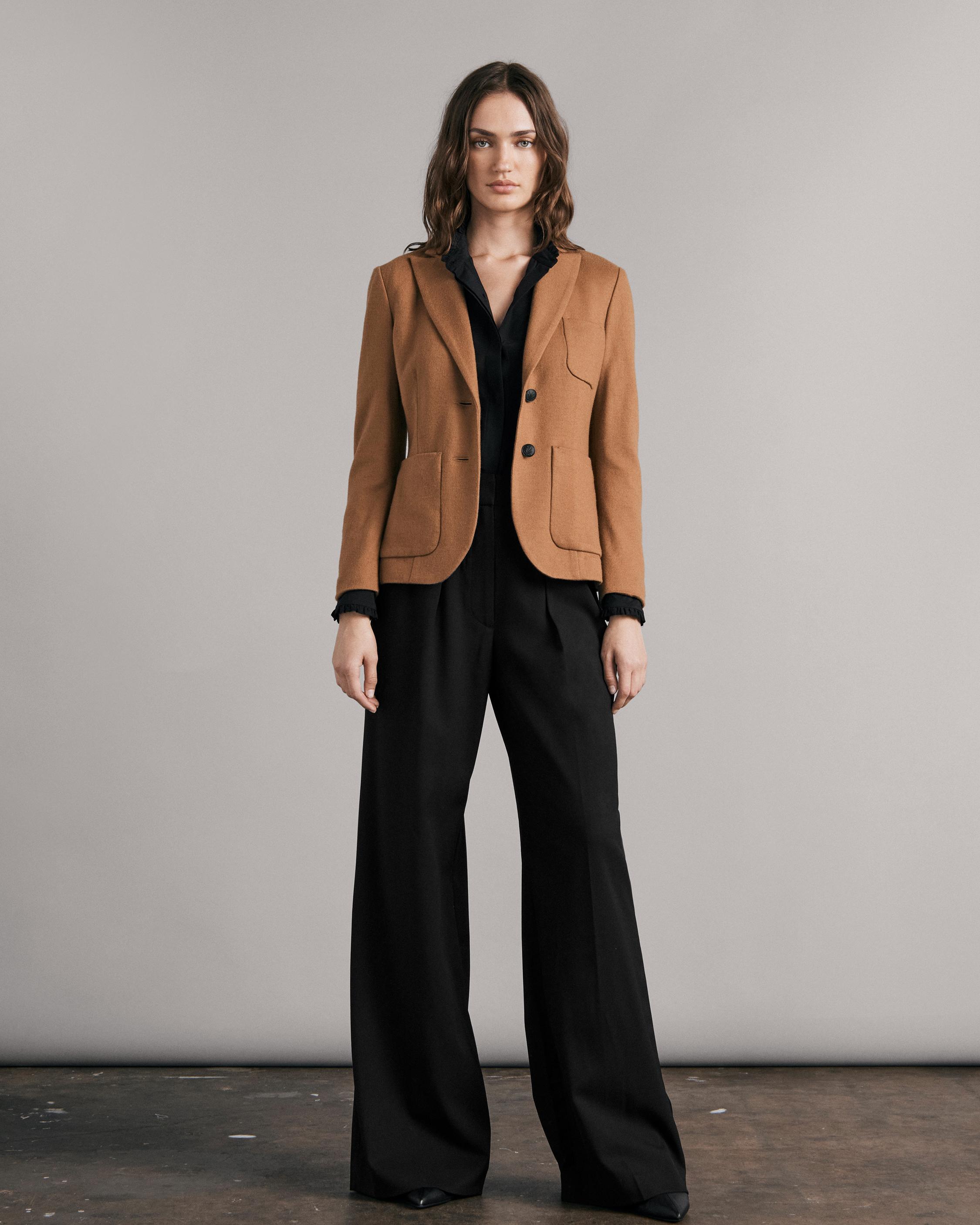 【関税込み】rag & bone ブラウン Shelly ワイドパンツ Brown Shelly Wide-Leg Trousers by rag & bone on Sale