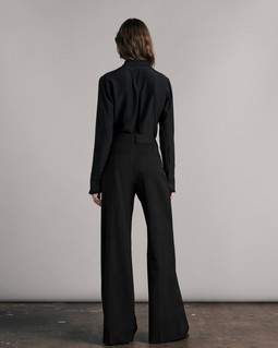 Shelly Wide Leg Twill Pant image number 5