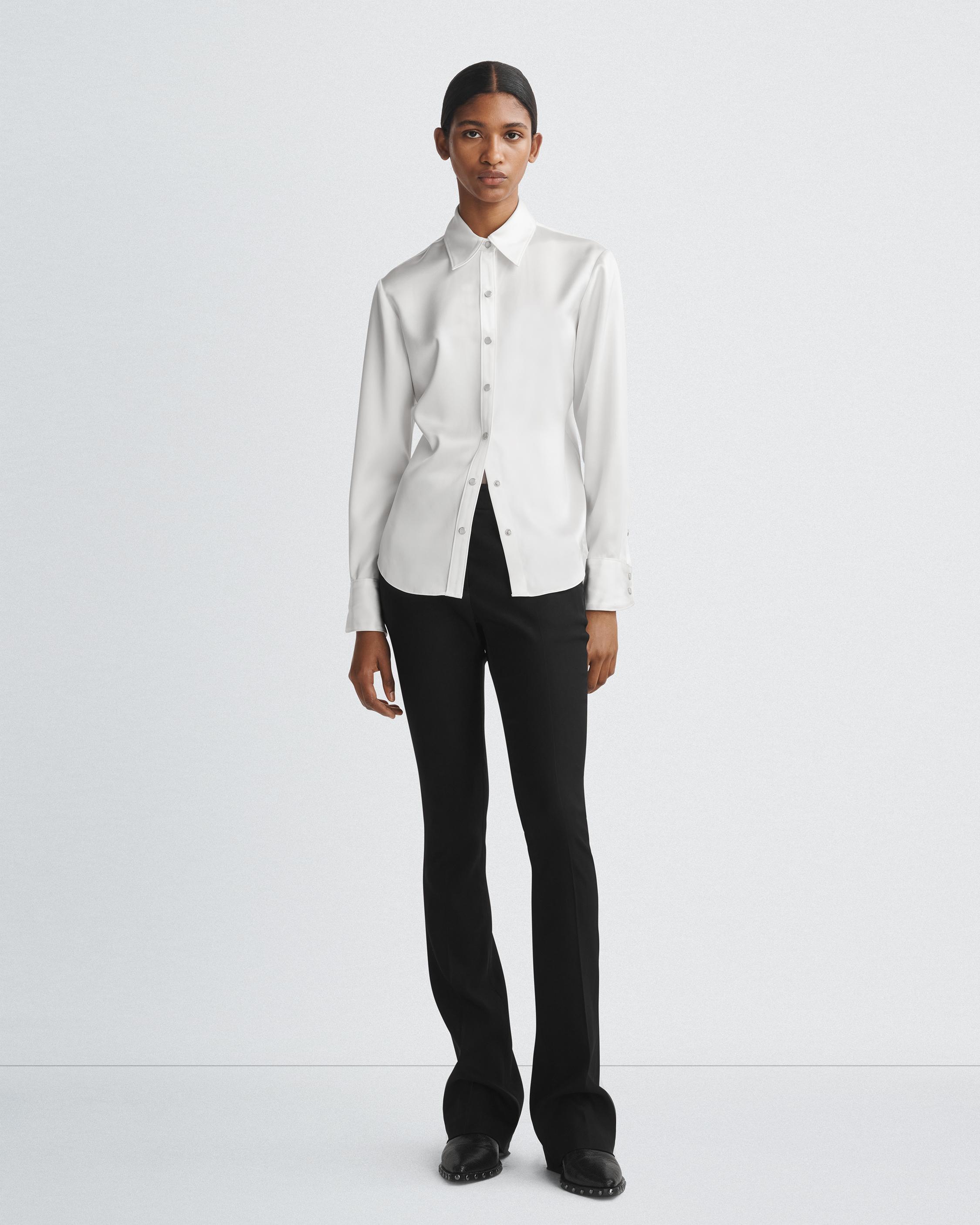 Antonia Satin Button Down Shirt | rag & bone