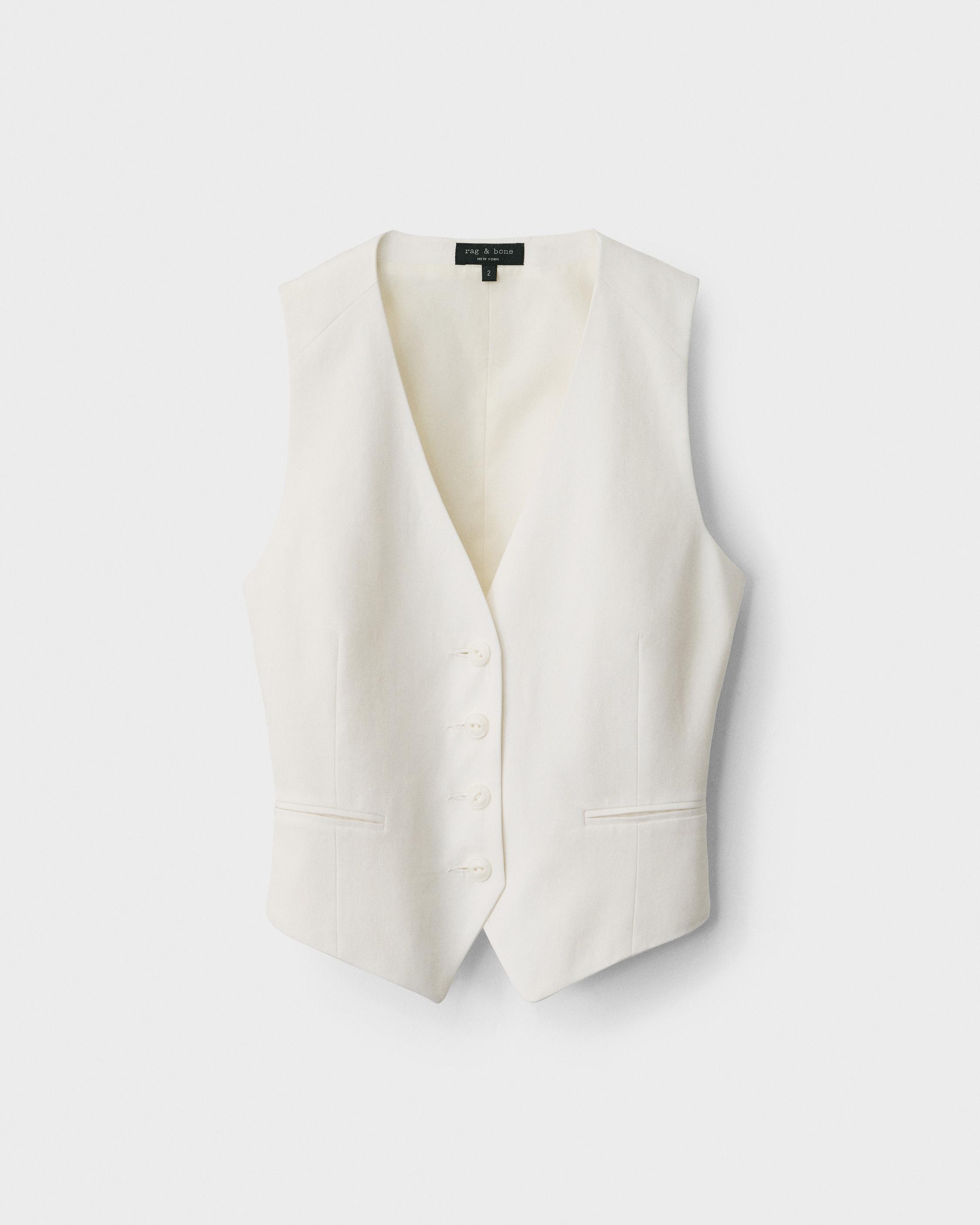 Buy the Priya Linen Vest | rag & bone