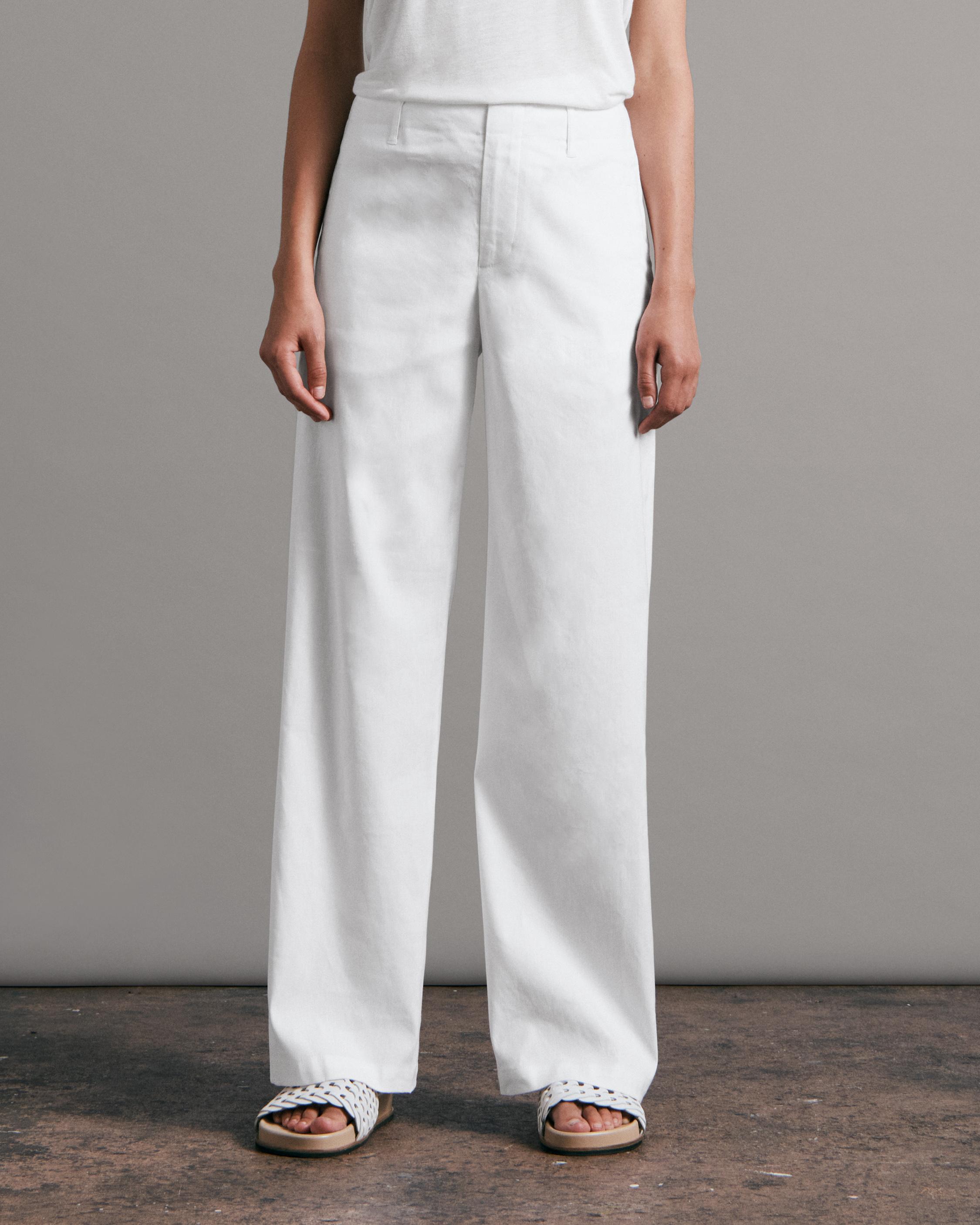 Preview Linen Blend Wide Leg Pants