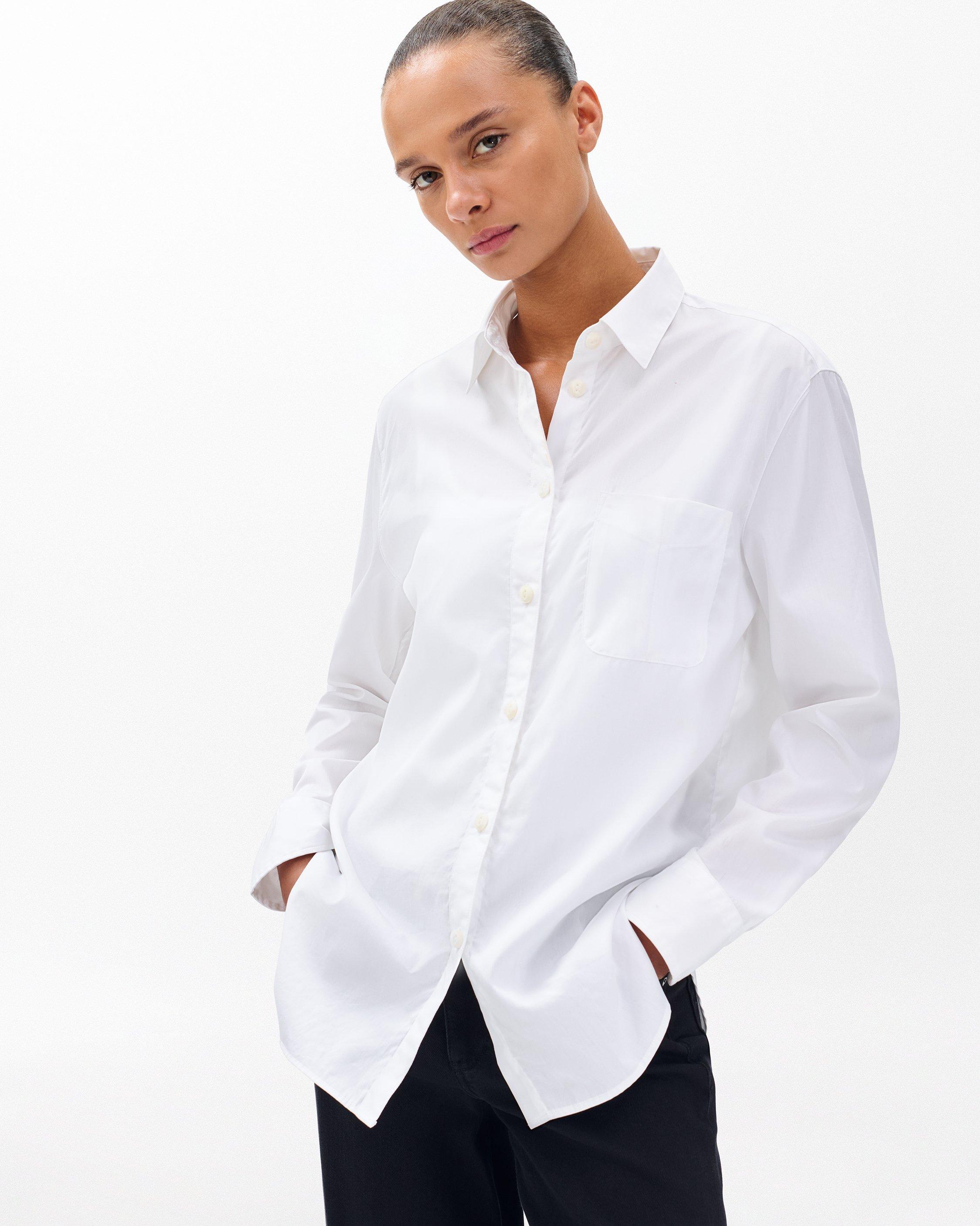 Maxine Poplin Shirt - White | rag & bone