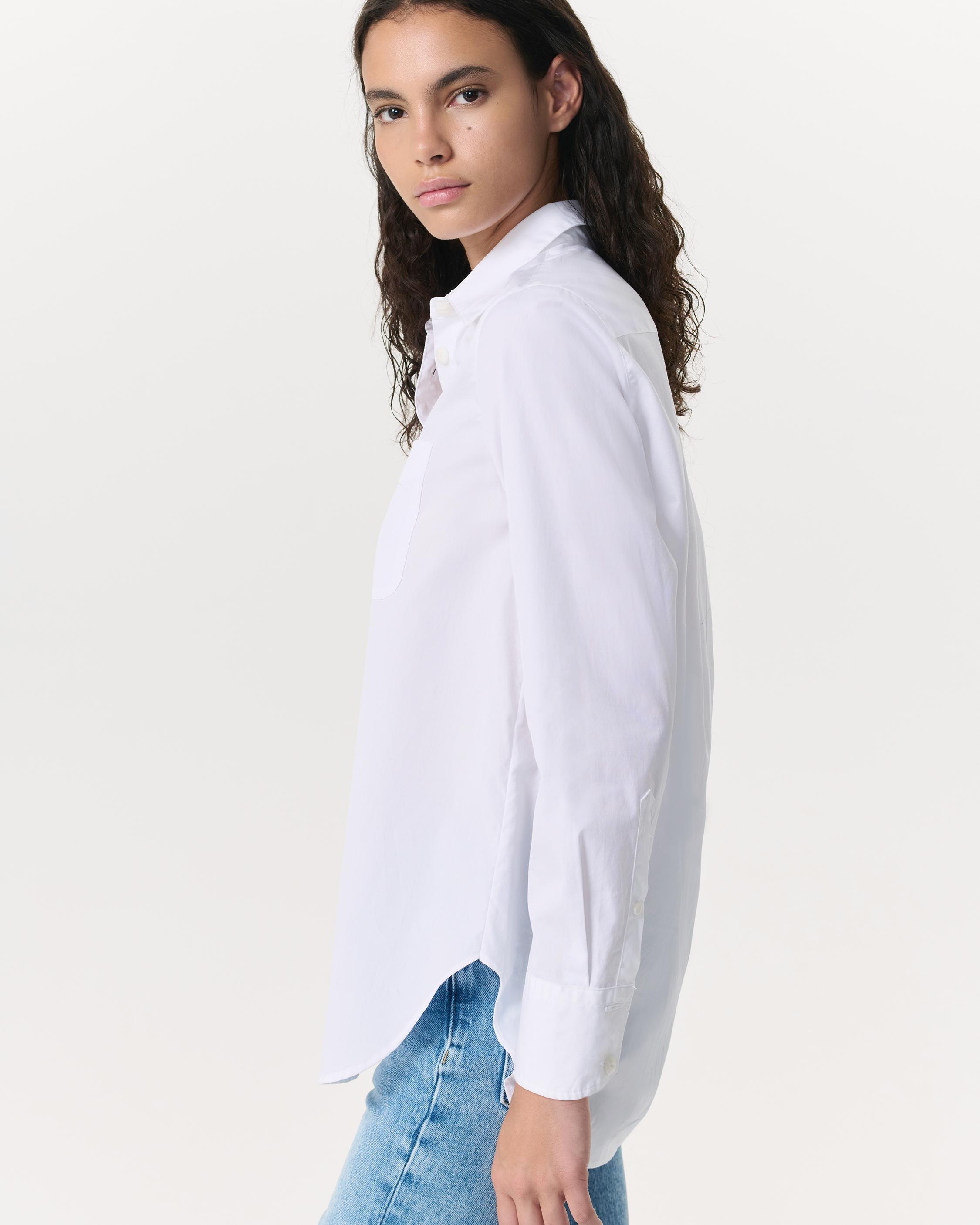 Maxine Cotton Poplin Shirt - White