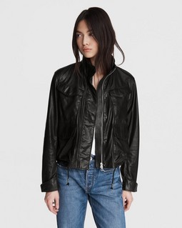Trail Cropped Leather Jacket image number 1