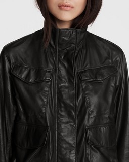Trail Cropped Leather Jacket image number 6