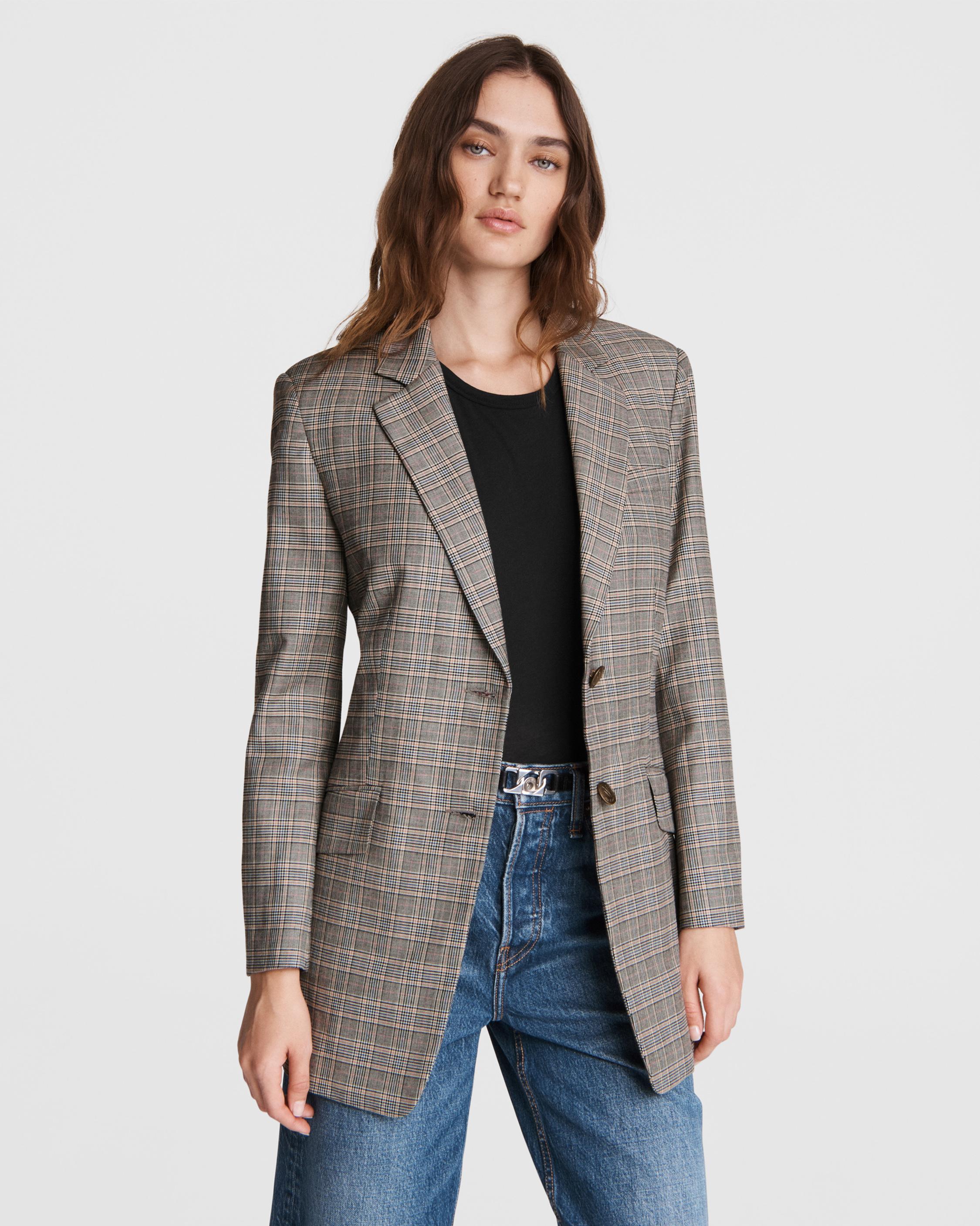 Charles Cotton Check Blazer image number 1