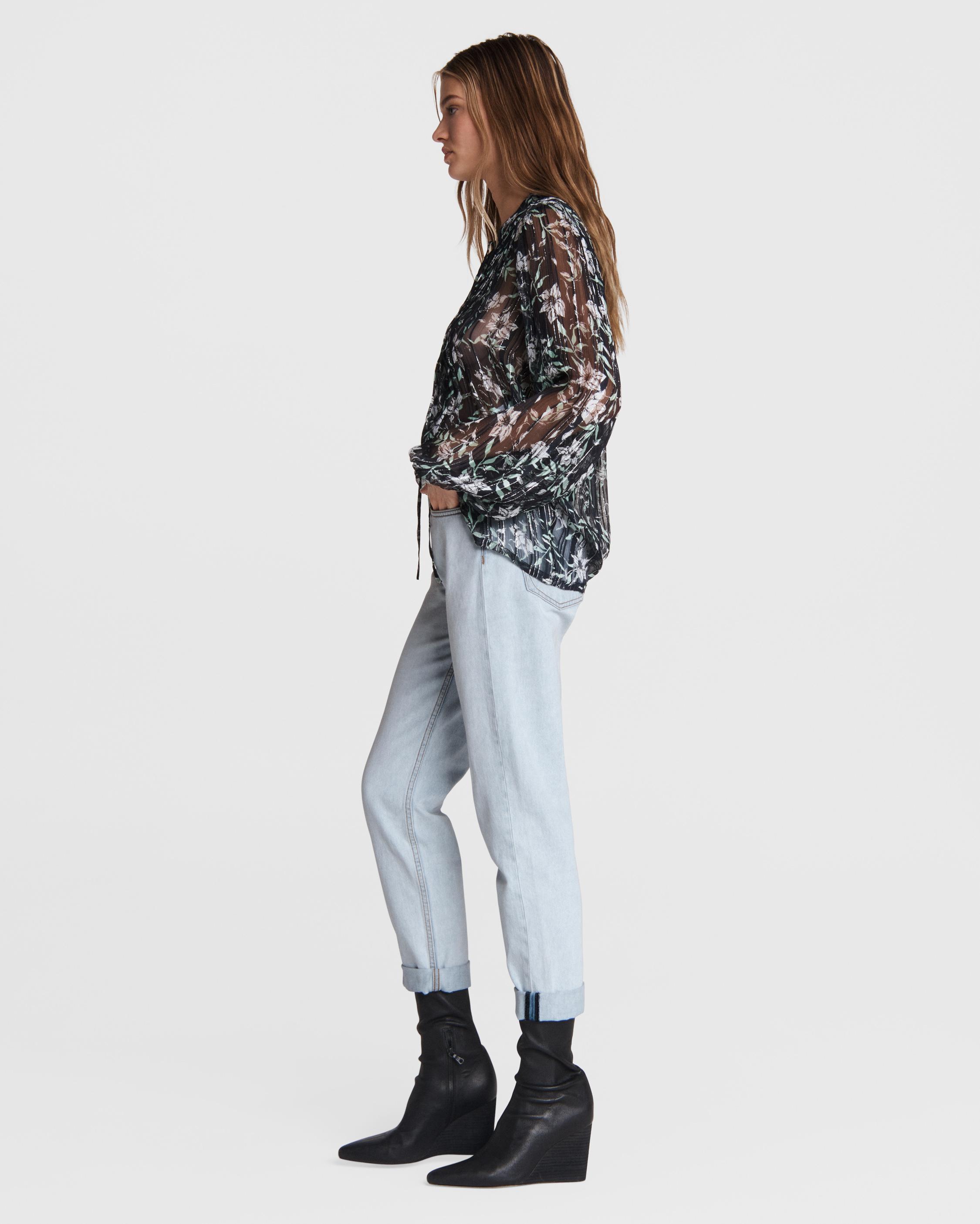 Sachi Floral Viscose Top - Blue Floral | rag & bone