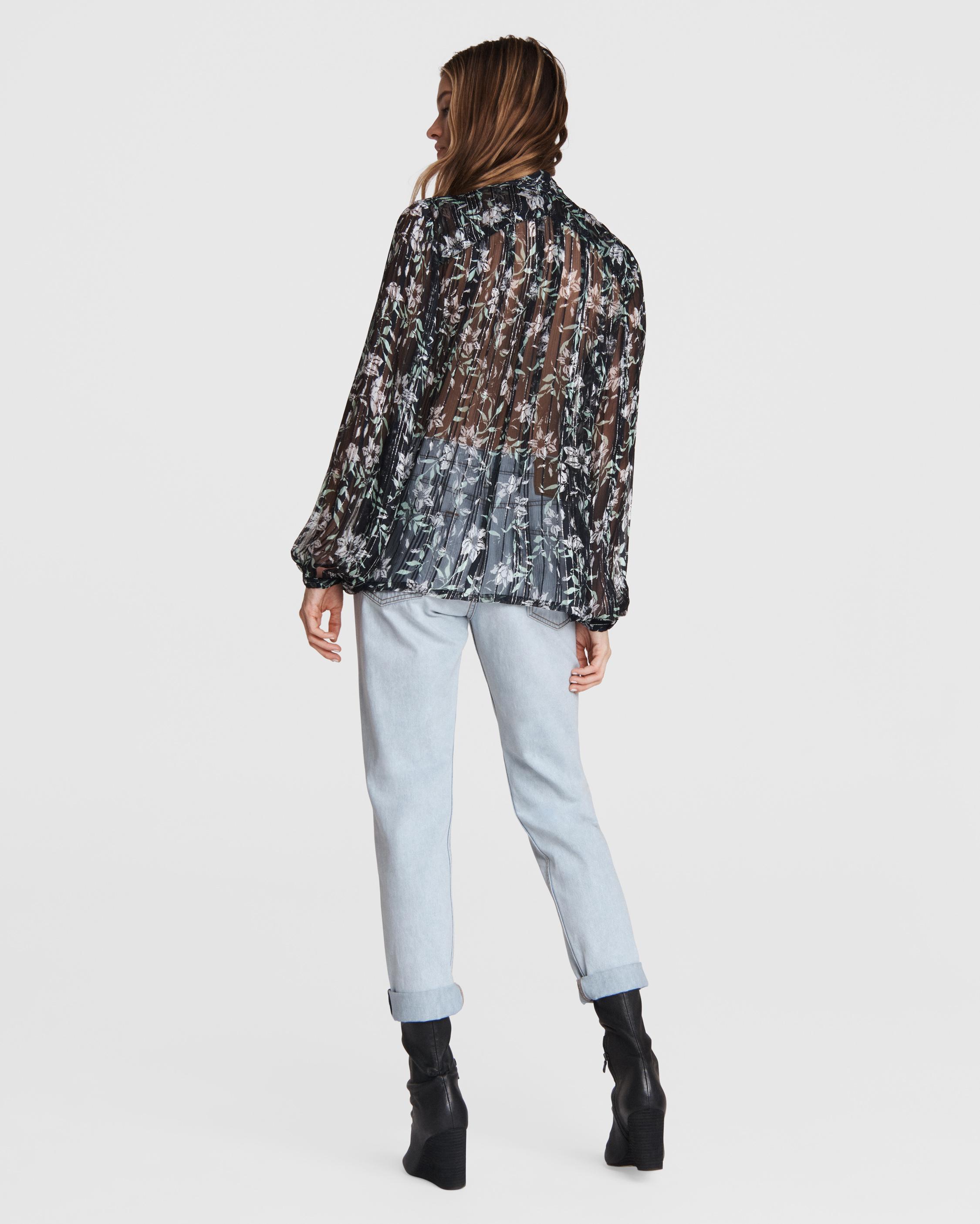 Sachi Floral Viscose Top - Blue Floral | rag & bone