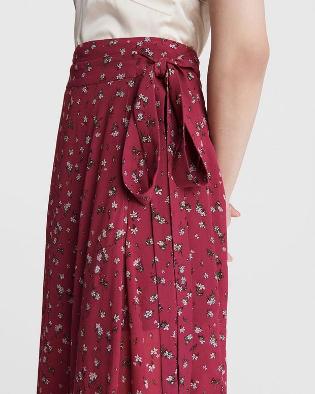 Lily Floral Midi Skirt image number 6