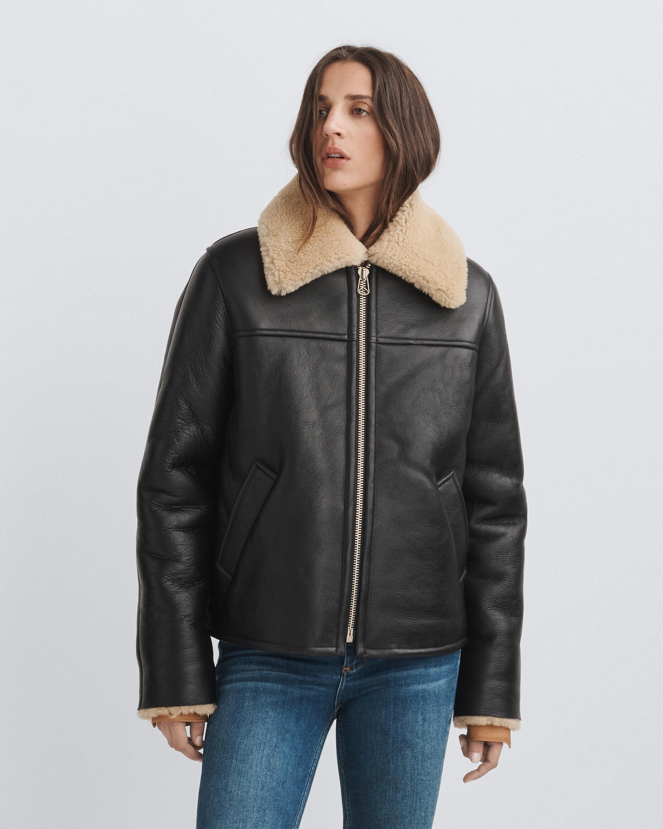 Roman Shearling Jacket - Black | rag & bone