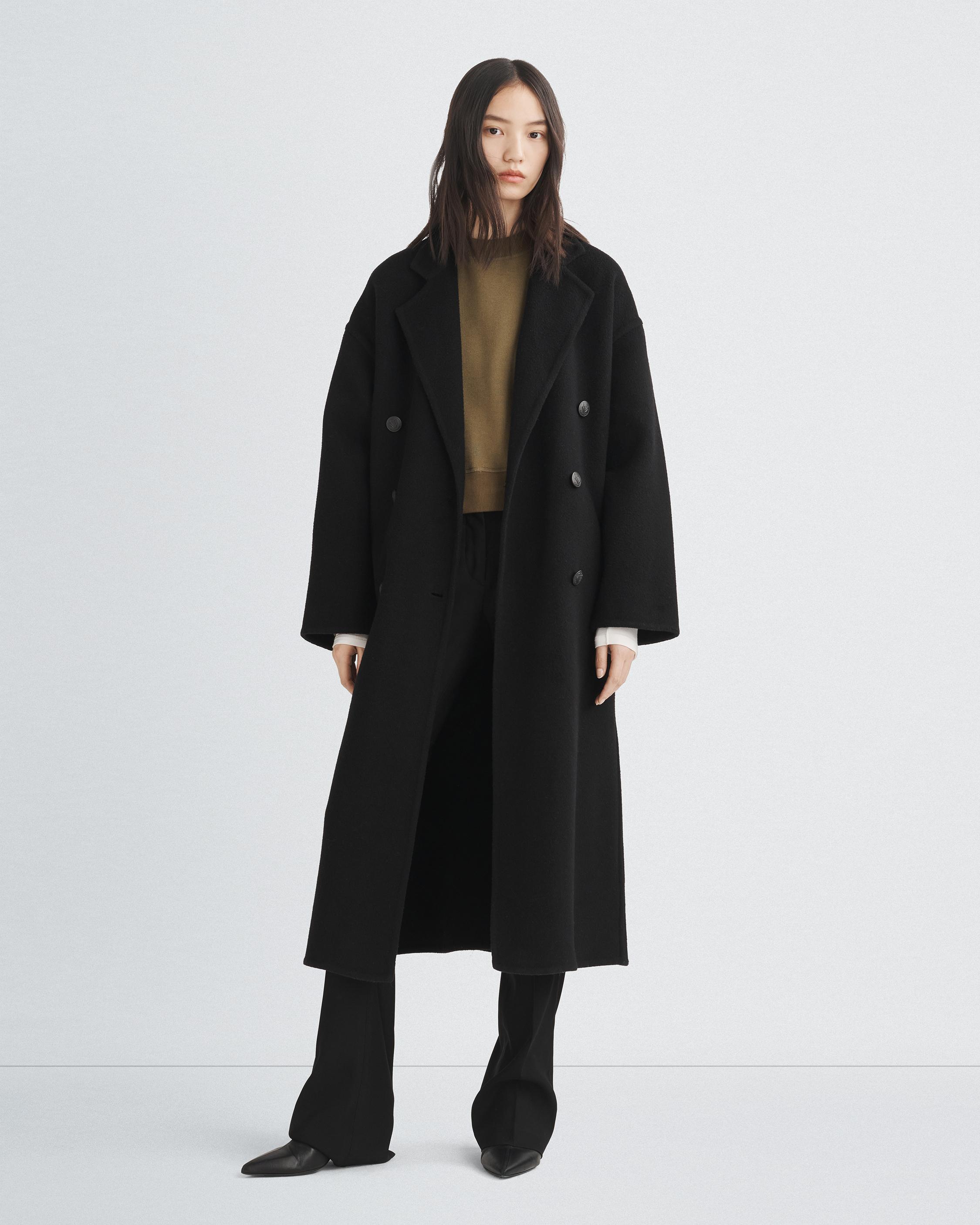 コート RAG  BONE Women Coats WAW23F2015TB15 0 BLACK Black Thea Italian Wool Coat - Black | rag & bone