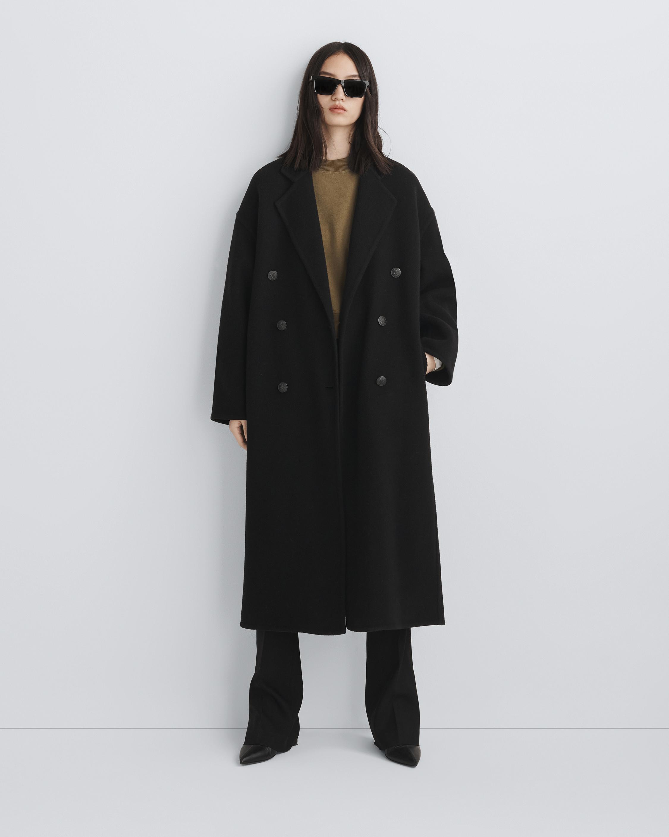 Thea Italian Wool Coat - Black