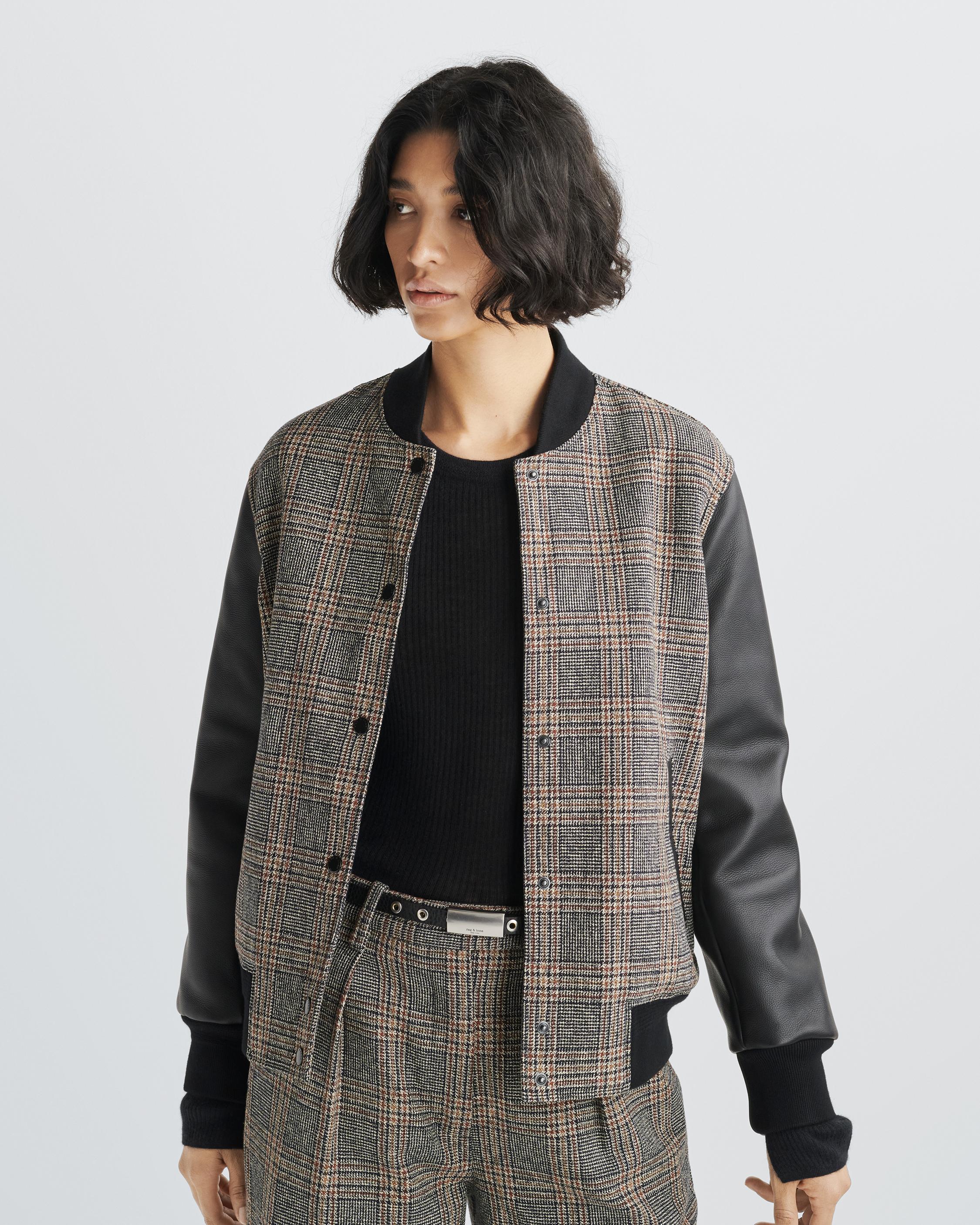Mace Japanese Cotton Bomber Black Plaid rag & bone