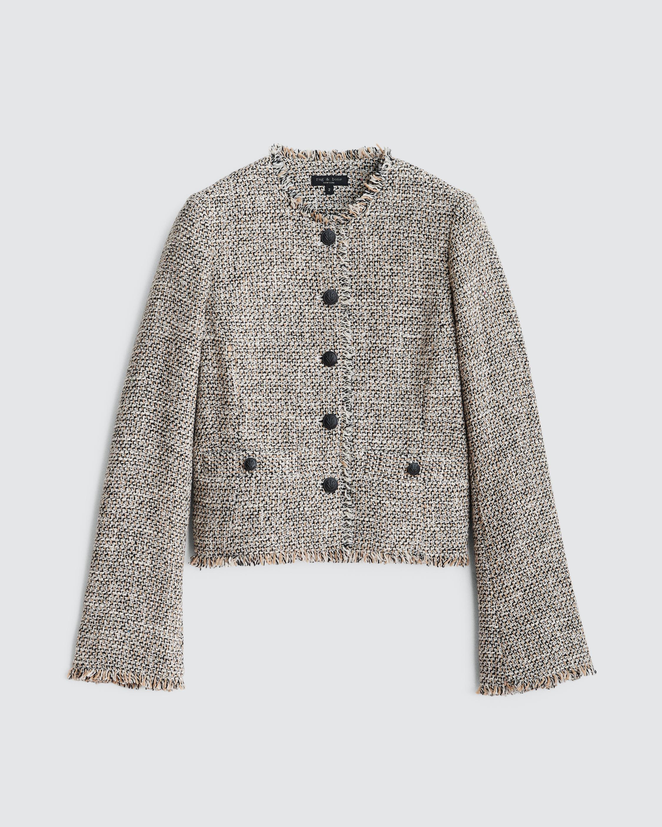 Carmen Tweed Jacket - Black/White | rag & bone