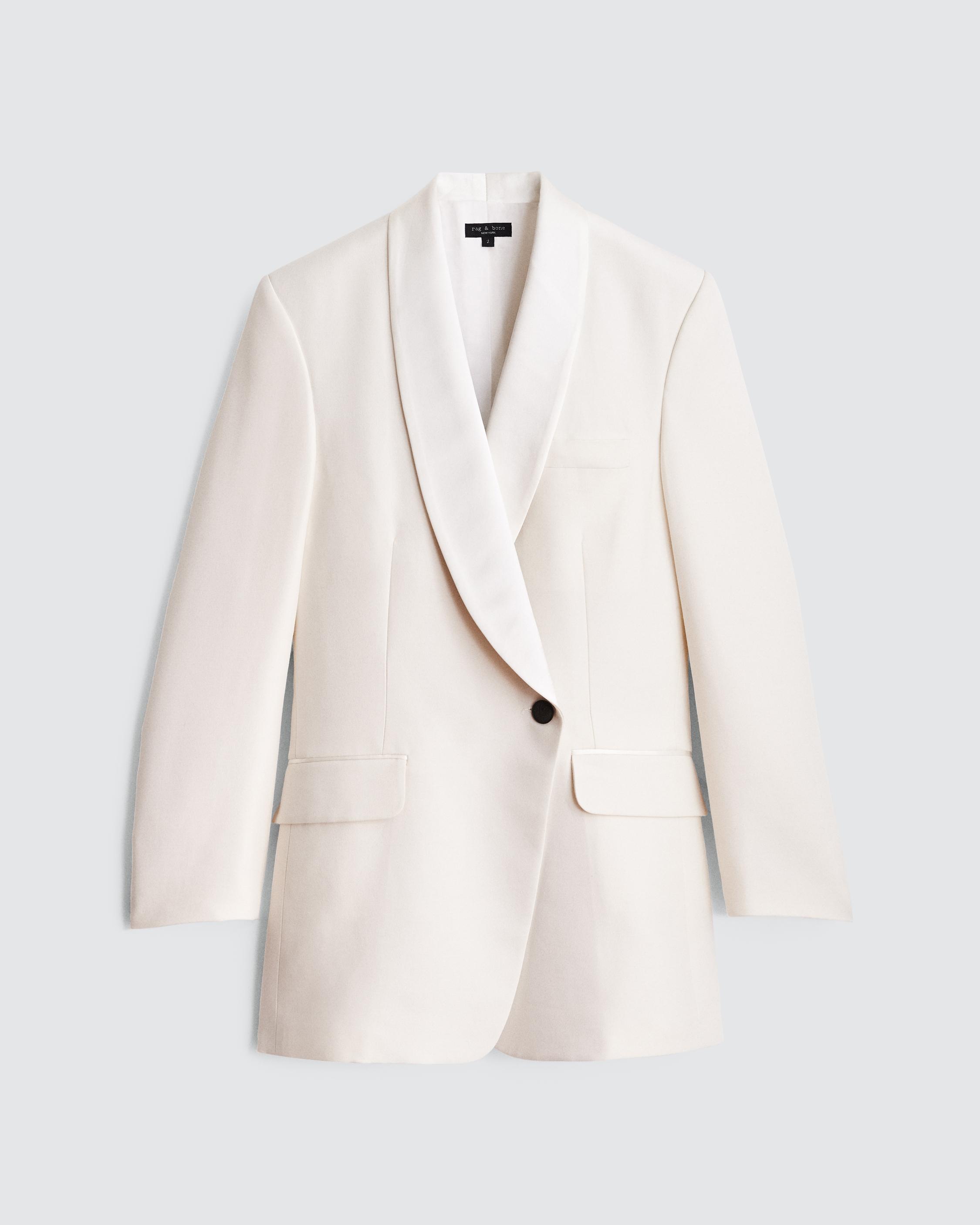 White on sale wool blazer