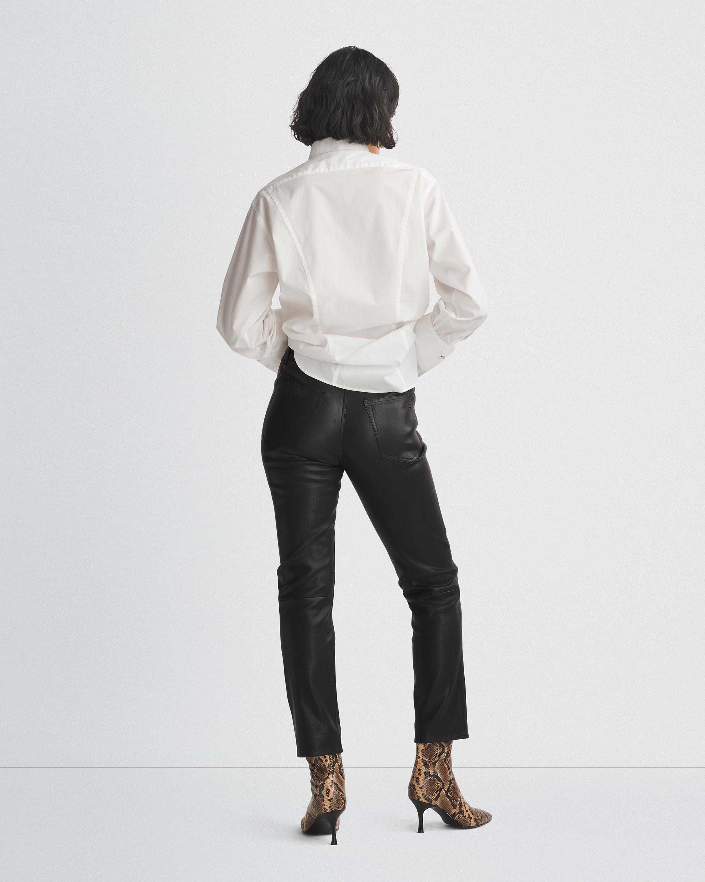 Wren Leather Pant - Black