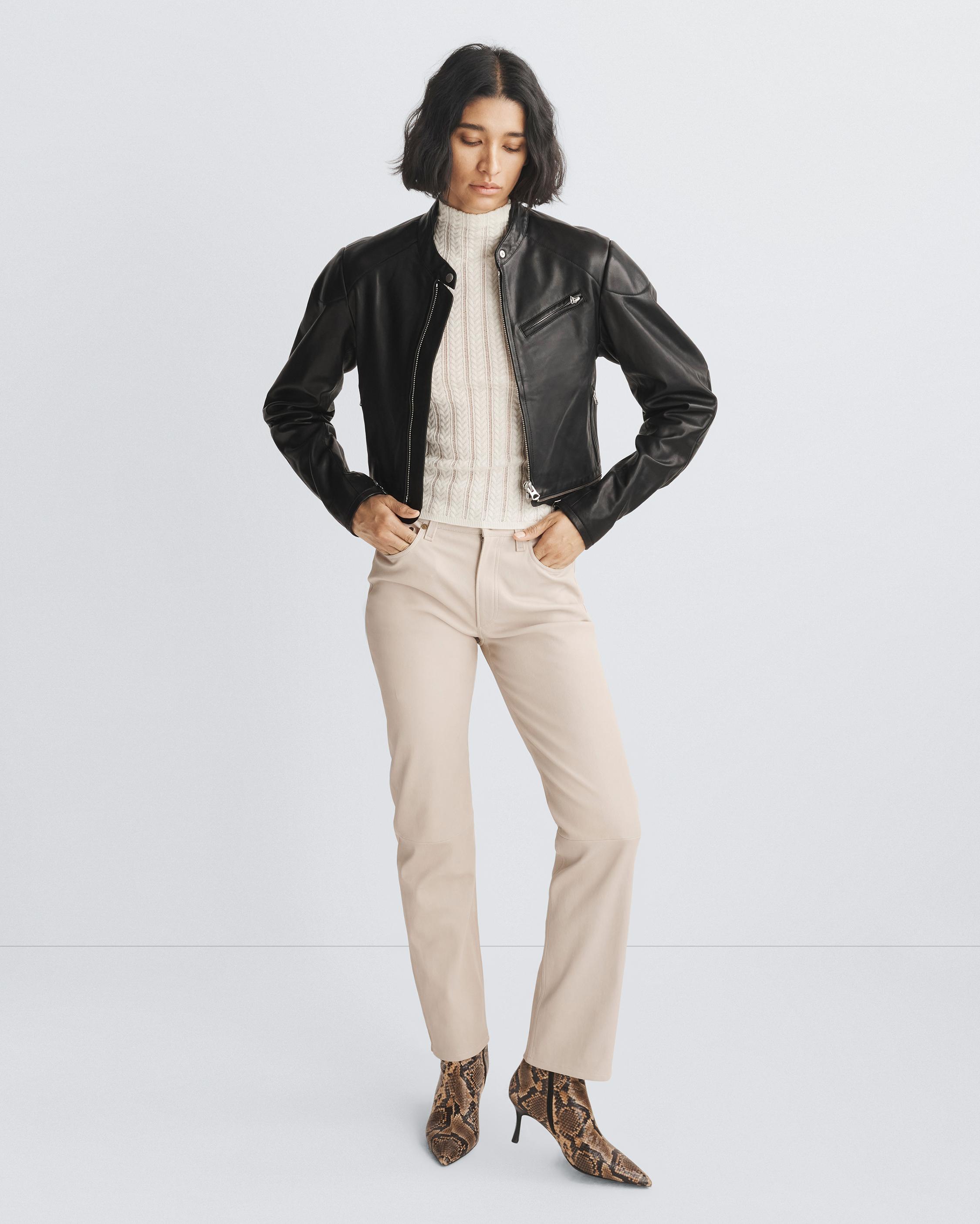 HARLOW HIGH RISE VEGAN LEATHER PANTS - CLEARANCE