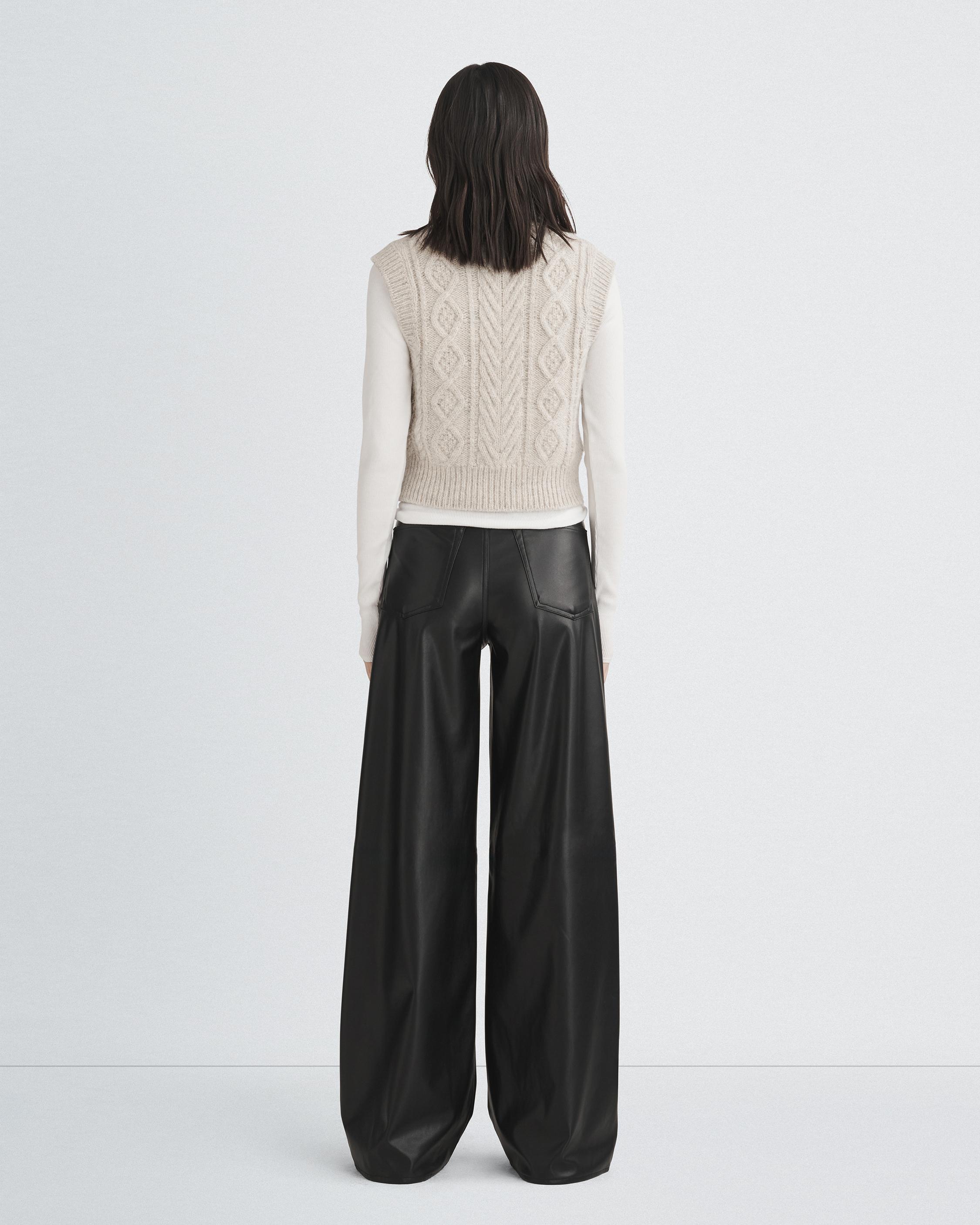 Johanna Ortiz High Rise Faux Leather Pants — shopVETTED
