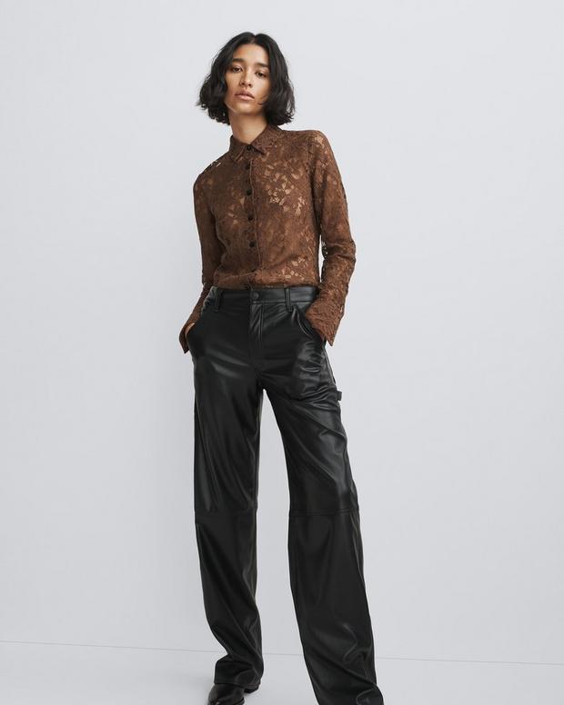 Sid Faux Leather Carpenter Pant image number 1