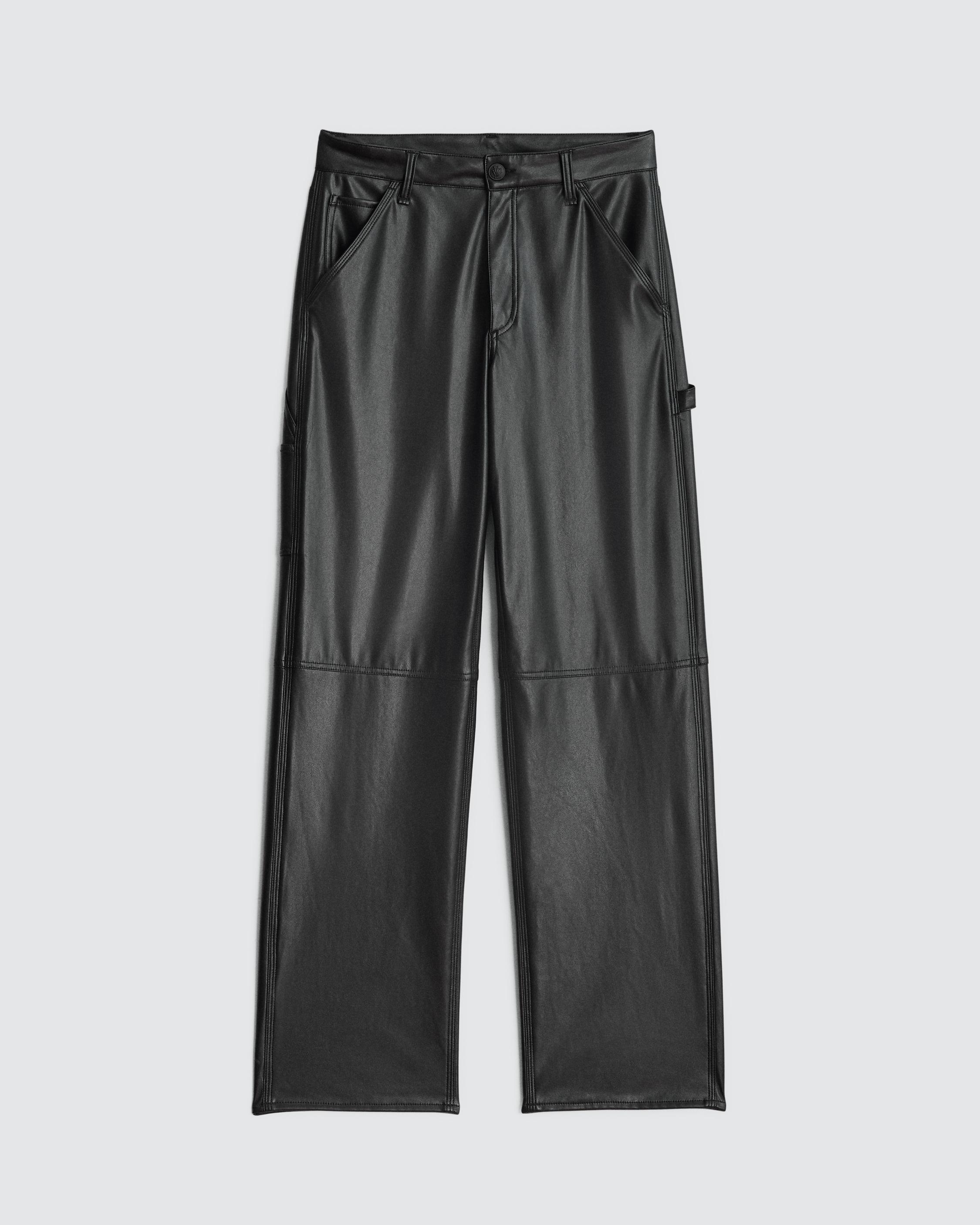 Sid Faux Leather Carpenter Pant