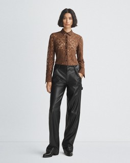 Sid Faux Leather Carpenter Pant image number 3