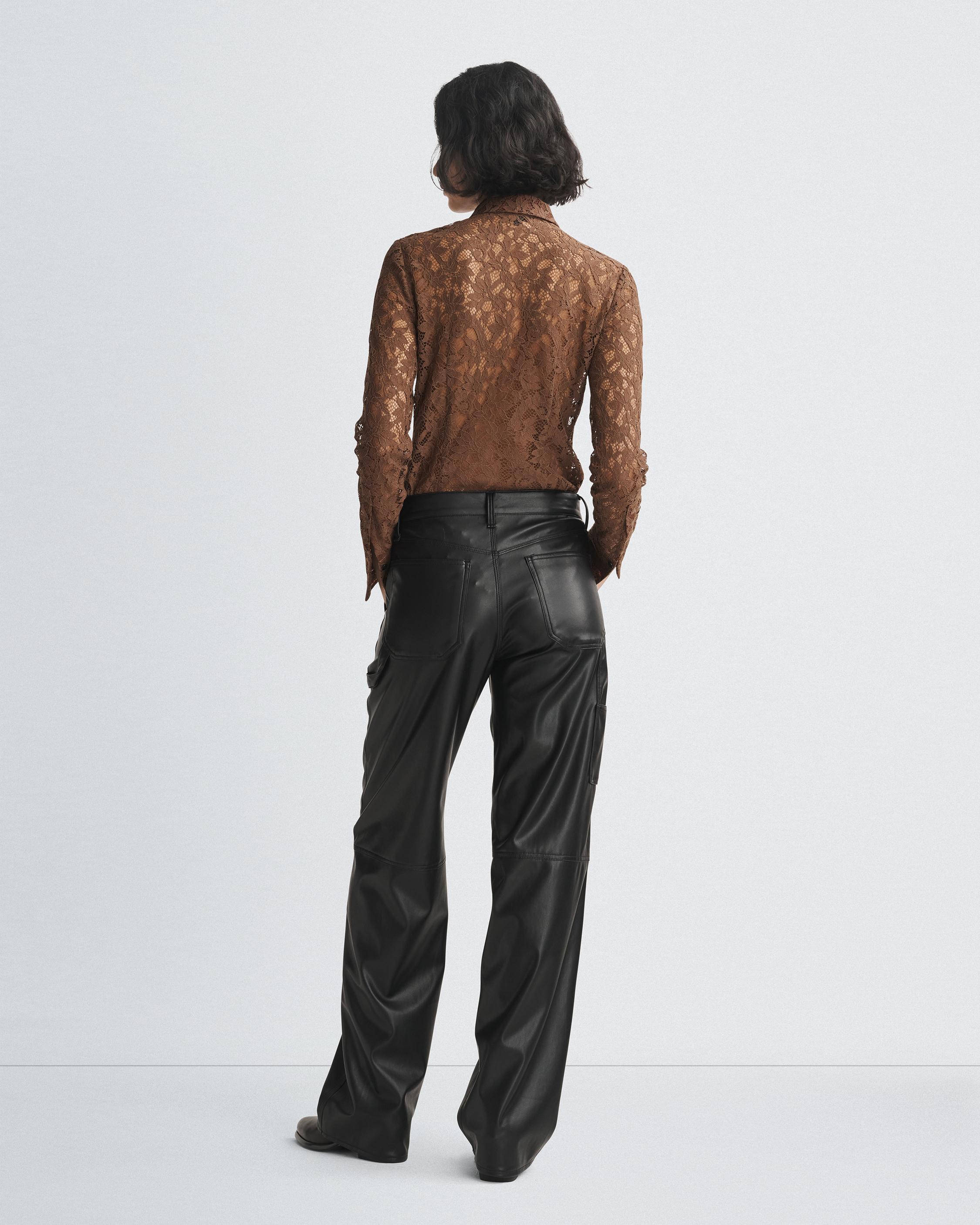 Sid Faux Leather Carpenter Pant image number 5