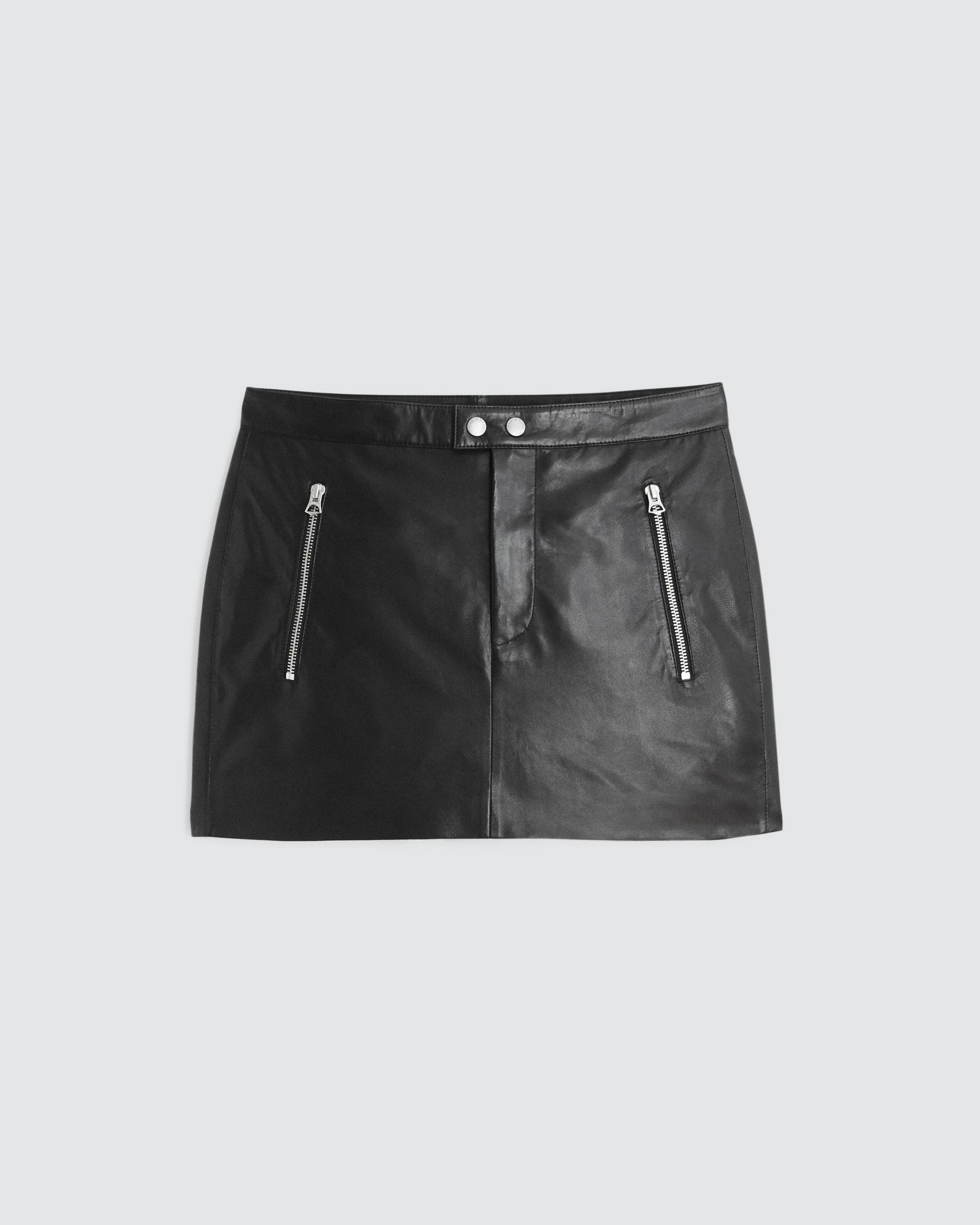 Nora Leather Skirt Black rag & bone