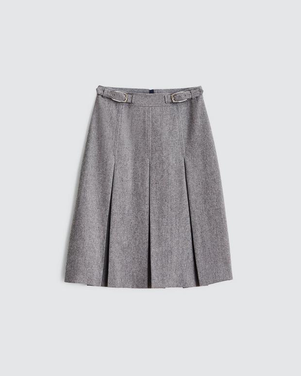 Garnet Italian Wool Skirt image number 2