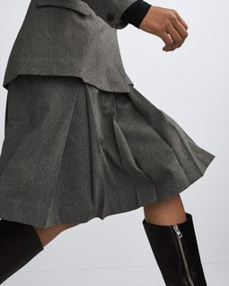 Garnet Italian Wool Skirt image number 8
