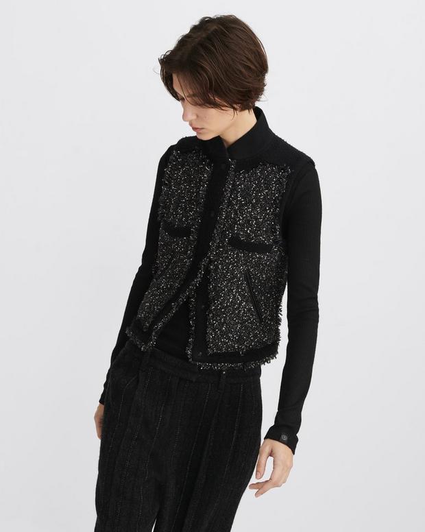 Judith Tweed Vest - Black Multi | rag & bone Judith Tweed Vest - Black Multi | rag & bone
