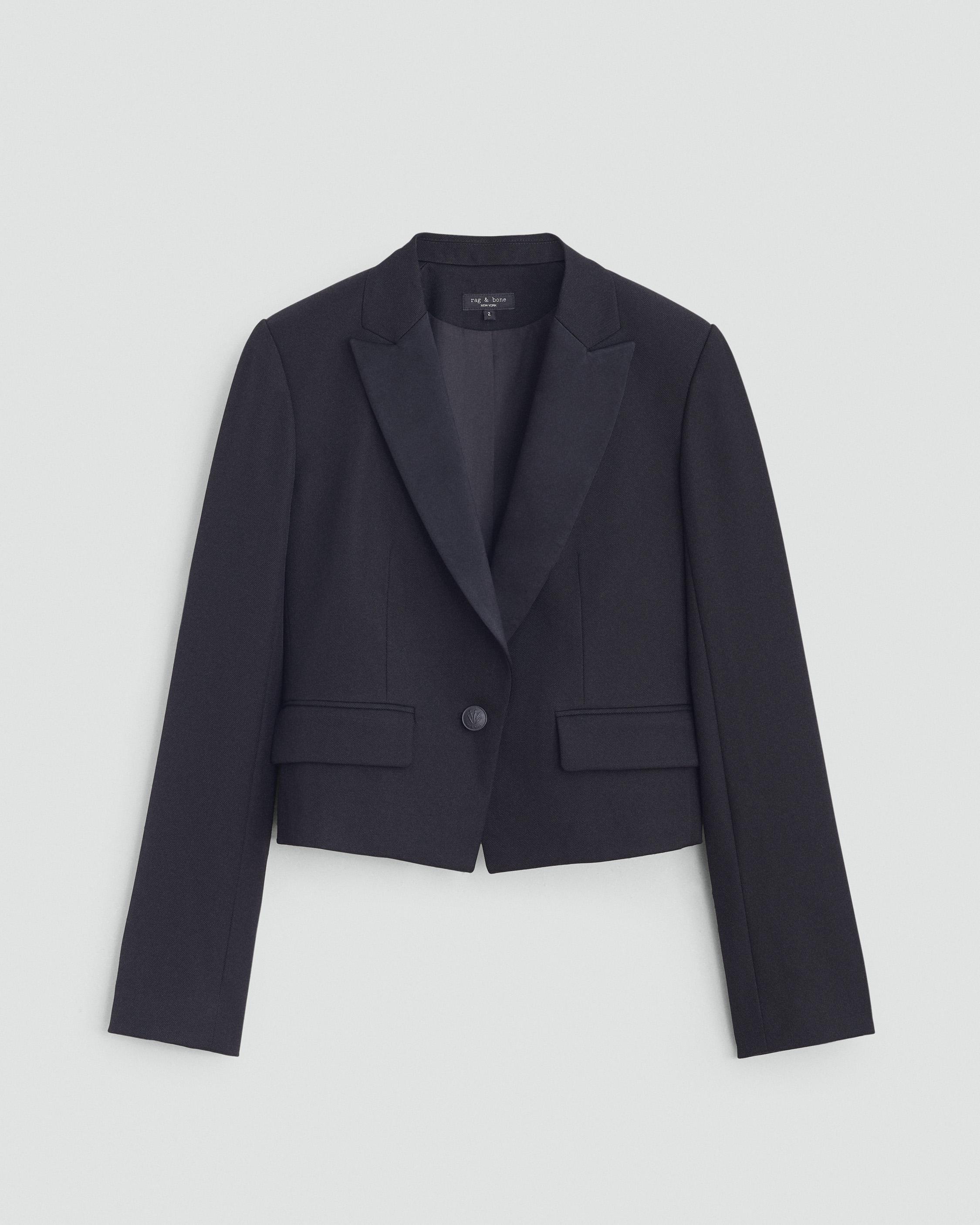 Valerie Italian Wool Blazer - Black